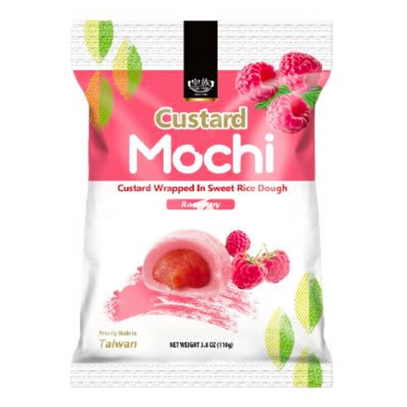 Royal Family Raspberry Custard Mochi