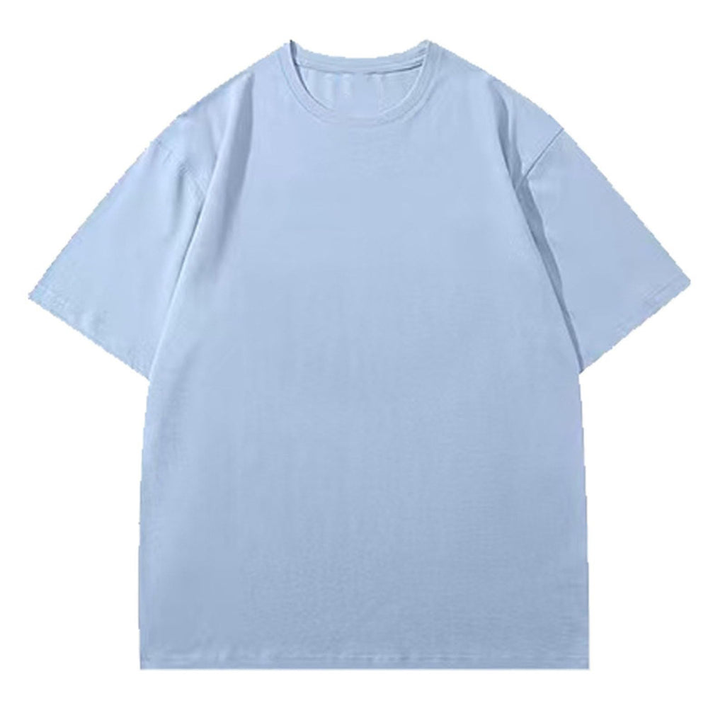 Men's Solid Crew Neck T-Shirt, Soft Cotton Tee, Regular Fit, Lightweight Casual Top for Summer Layering, Comfort