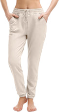 Walifrey Joggers with Pockets, Drawstring Sweatpants Women | Soft breathable fabric, Adjustable waist, 2 Deep side pockets, Cuffed ankles, Great for Lounging Jogging Workout & Gym