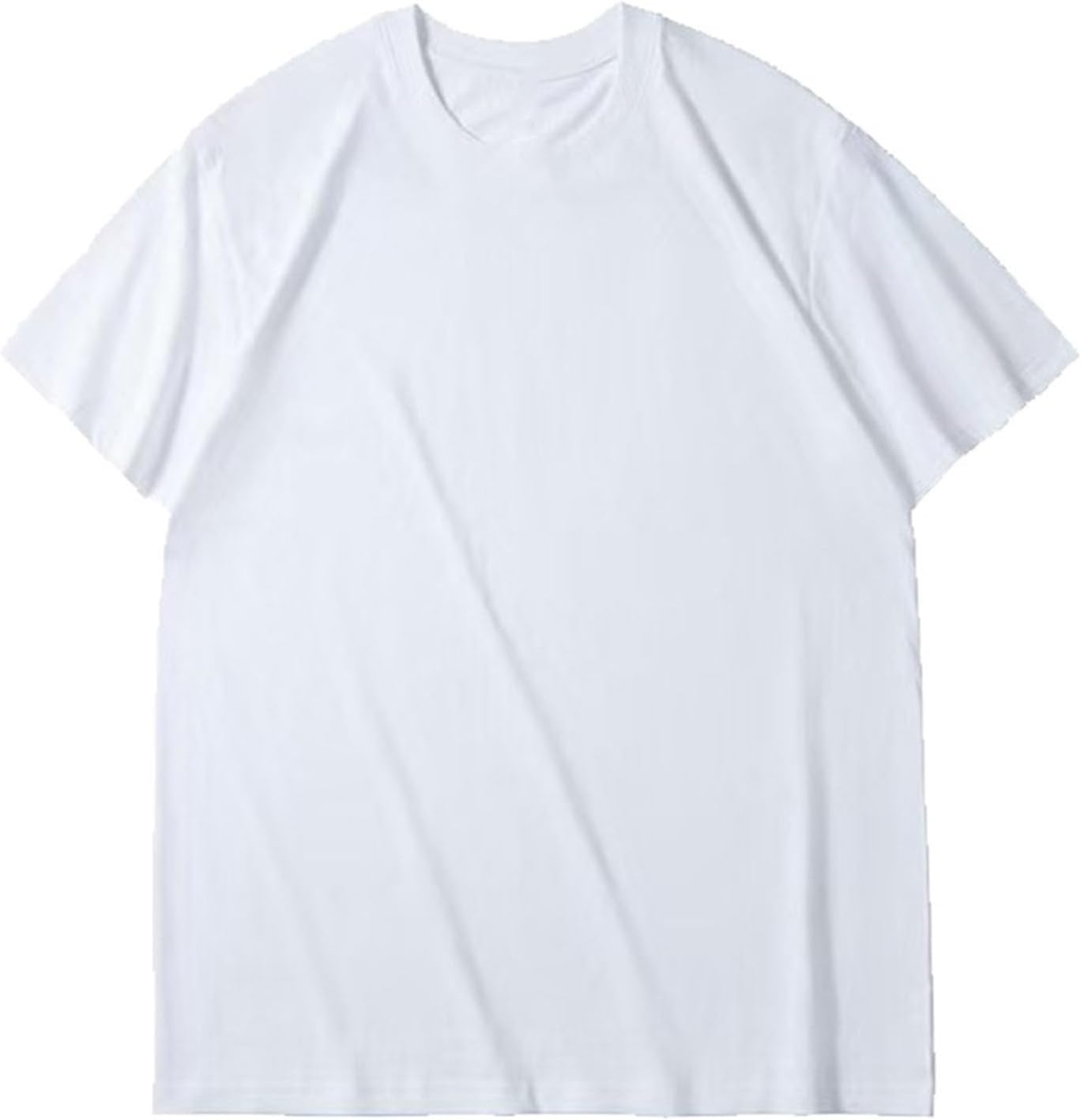 Men's Solid Crew Neck T-Shirt, Soft Cotton Tee, Regular Fit, Lightweight Casual Top for Summer Layering, Comfort