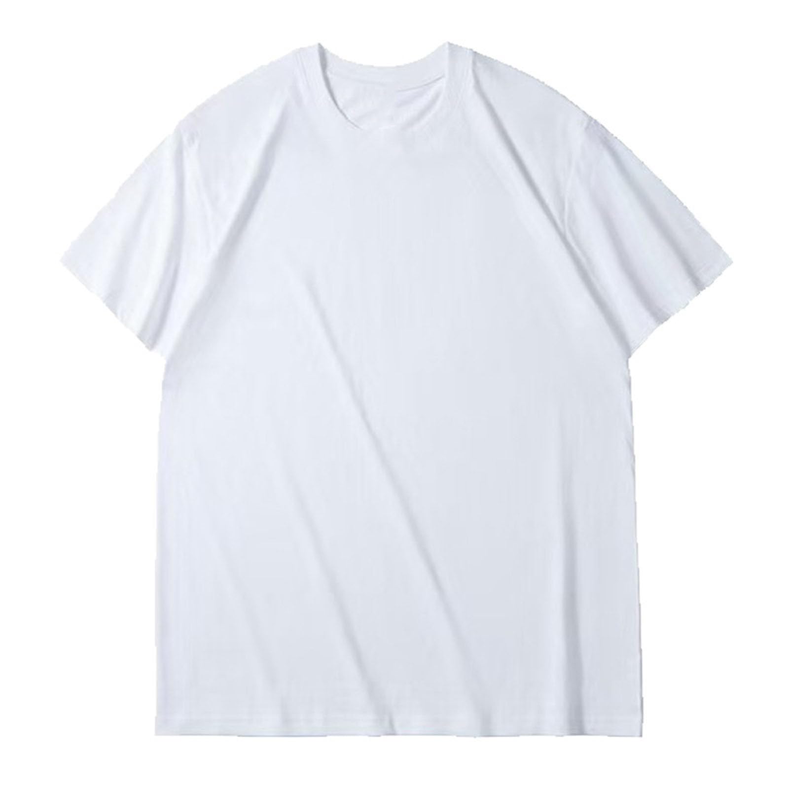 Men's Solid Crew Neck T-Shirt, Soft Cotton Tee, Regular Fit, Lightweight Casual Top for Summer Layering, Comfort