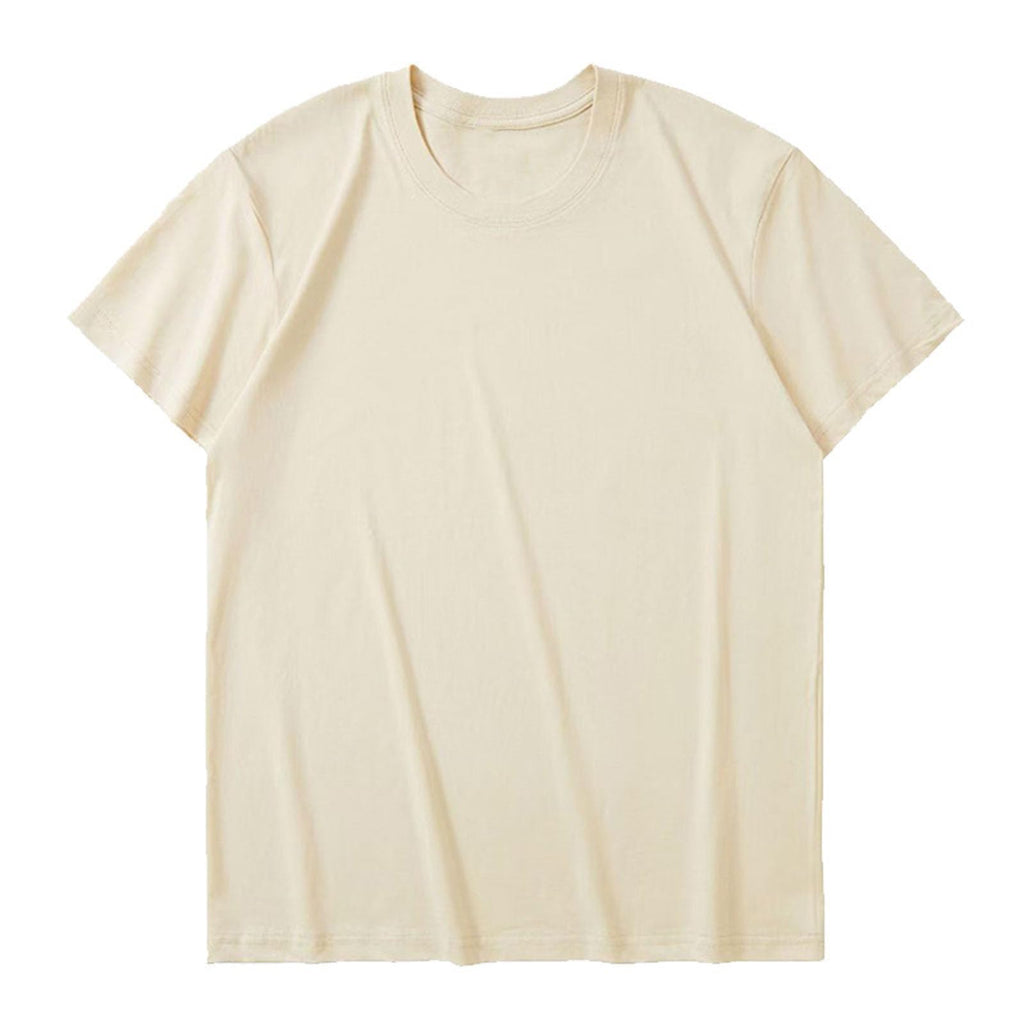Men's Solid Crew Neck T-Shirt, Soft Cotton Tee, Regular Fit, Lightweight Casual Top for Summer Layering, Comfort