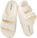 EVA Sandals for Women with Arch Support | Adjustable Double Buckle Slides | Comfortable Lightweight EVA Slide Sandals for Beach, Shower, Summer
