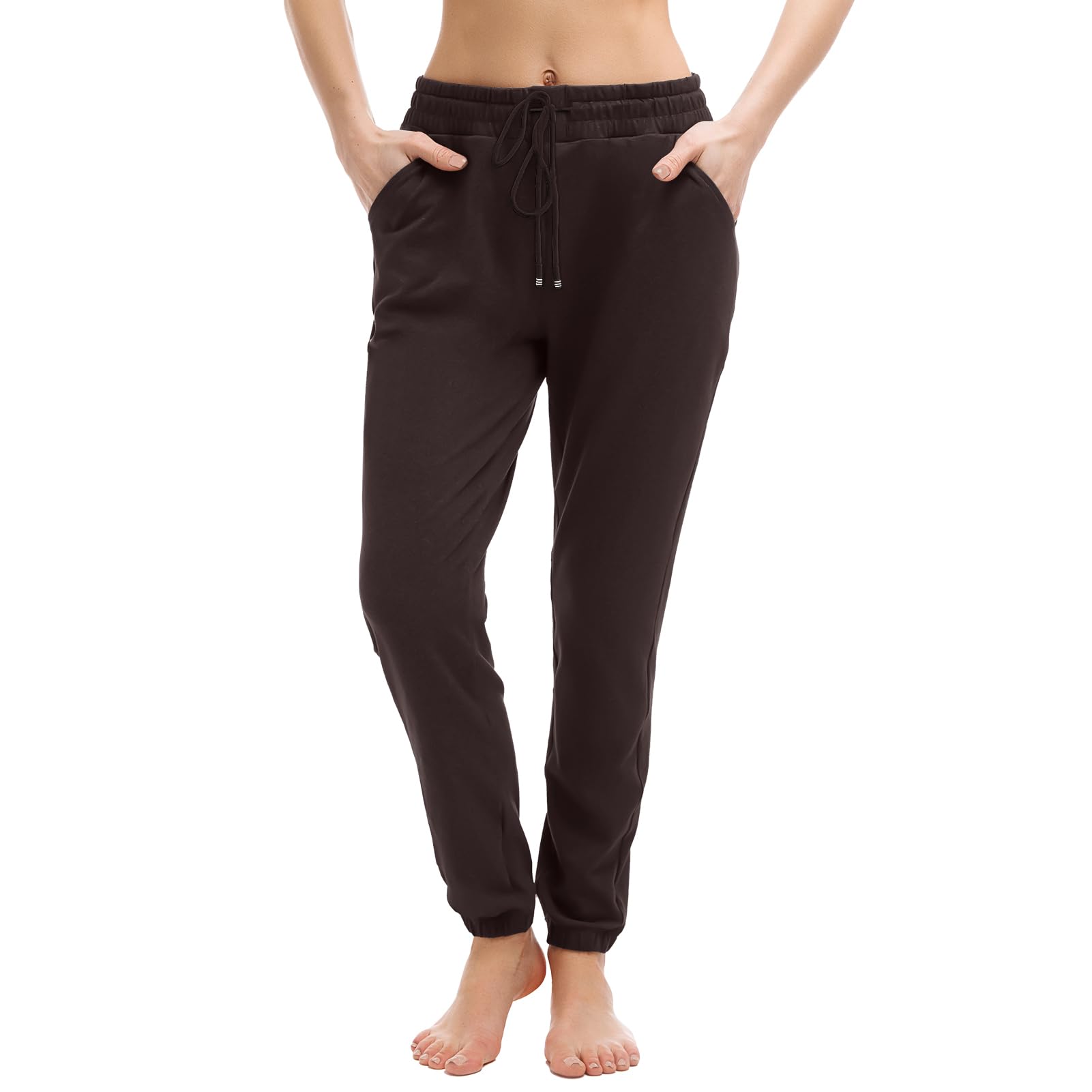 Walifrey Joggers with Pockets, Drawstring Sweatpants Women | Soft breathable fabric, Adjustable waist, 2 Deep side pockets, Cuffed ankles, Great for Lounging Jogging Workout & Gym