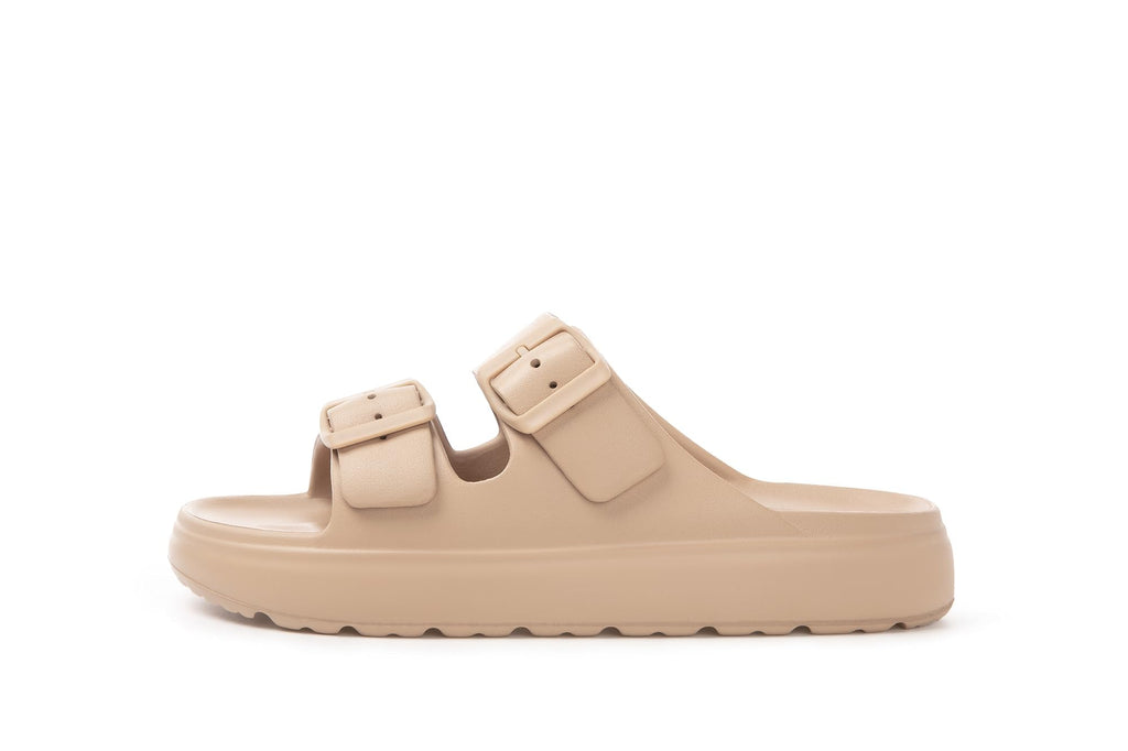 EVA Sandals for Women with Arch Support | Adjustable Double Buckle Slides | Comfortable Lightweight EVA Slide Sandals for Beach, Shower, Summer