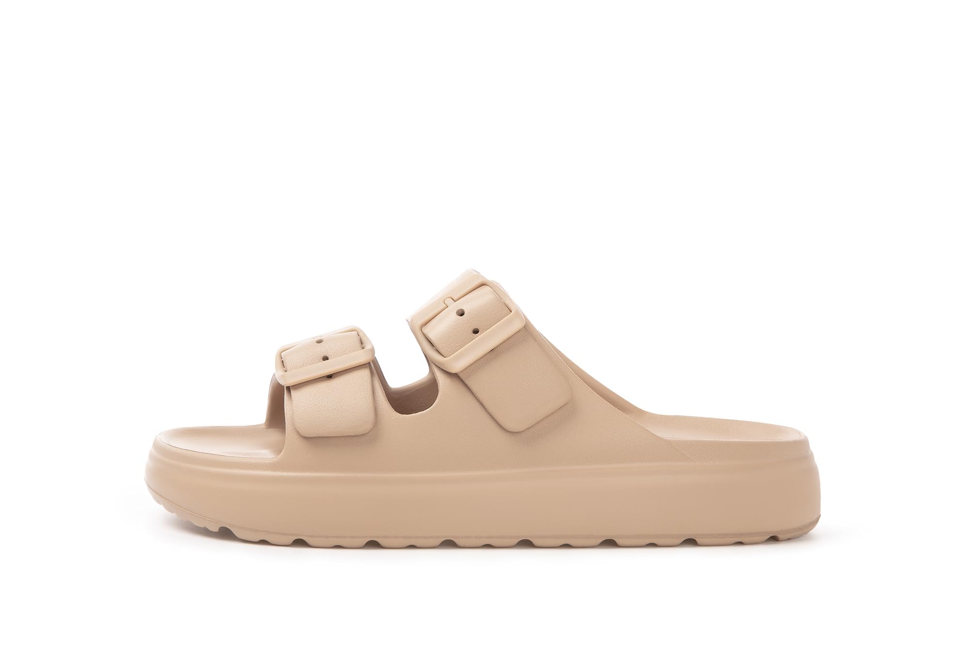 EVA Sandals for Women with Arch Support | Adjustable Double Buckle Slides | Comfortable Lightweight EVA Slide Sandals for Beach, Shower, Summer