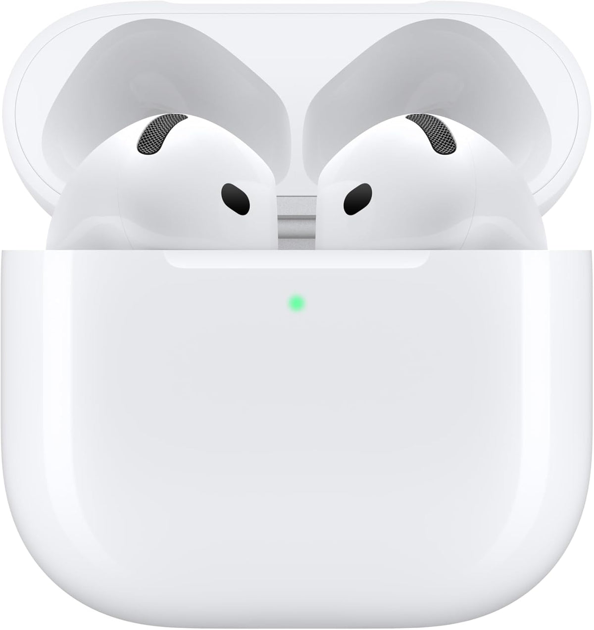 Apple AirPods 4 Wireless Earbuds, Bluetooth Headphones, Personalized Spatial Audio, Sweat and Water Resistant, USB-C Charging Case, H2 Chip, Up to 30 Hours of Battery Life, Effortless Setup for iPhone