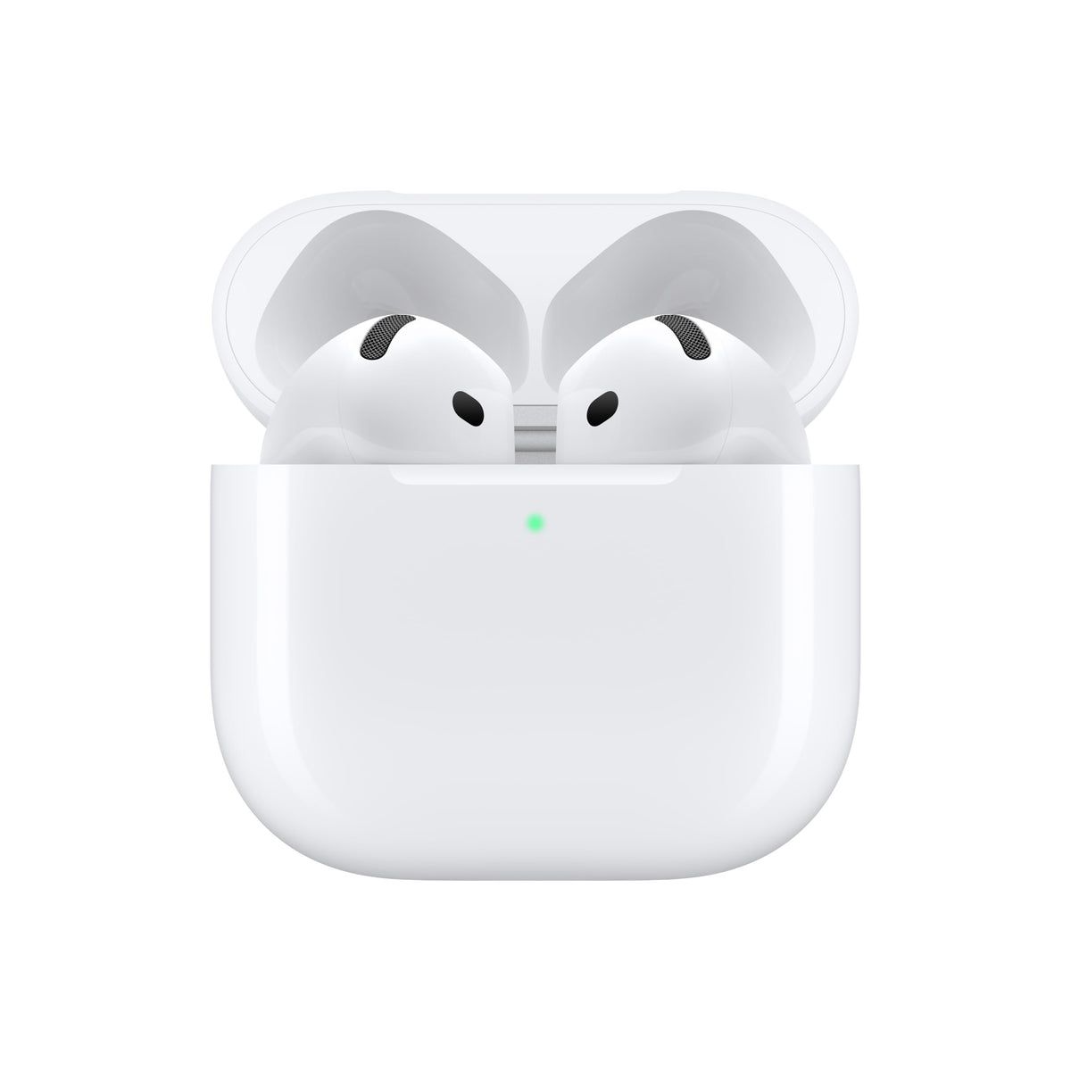 Apple AirPods 4 Wireless Earbuds, Bluetooth Headphones, Personalized Spatial Audio, Sweat and Water Resistant, USB-C Charging Case, H2 Chip, Up to 30 Hours of Battery Life, Effortless Setup for iPhone