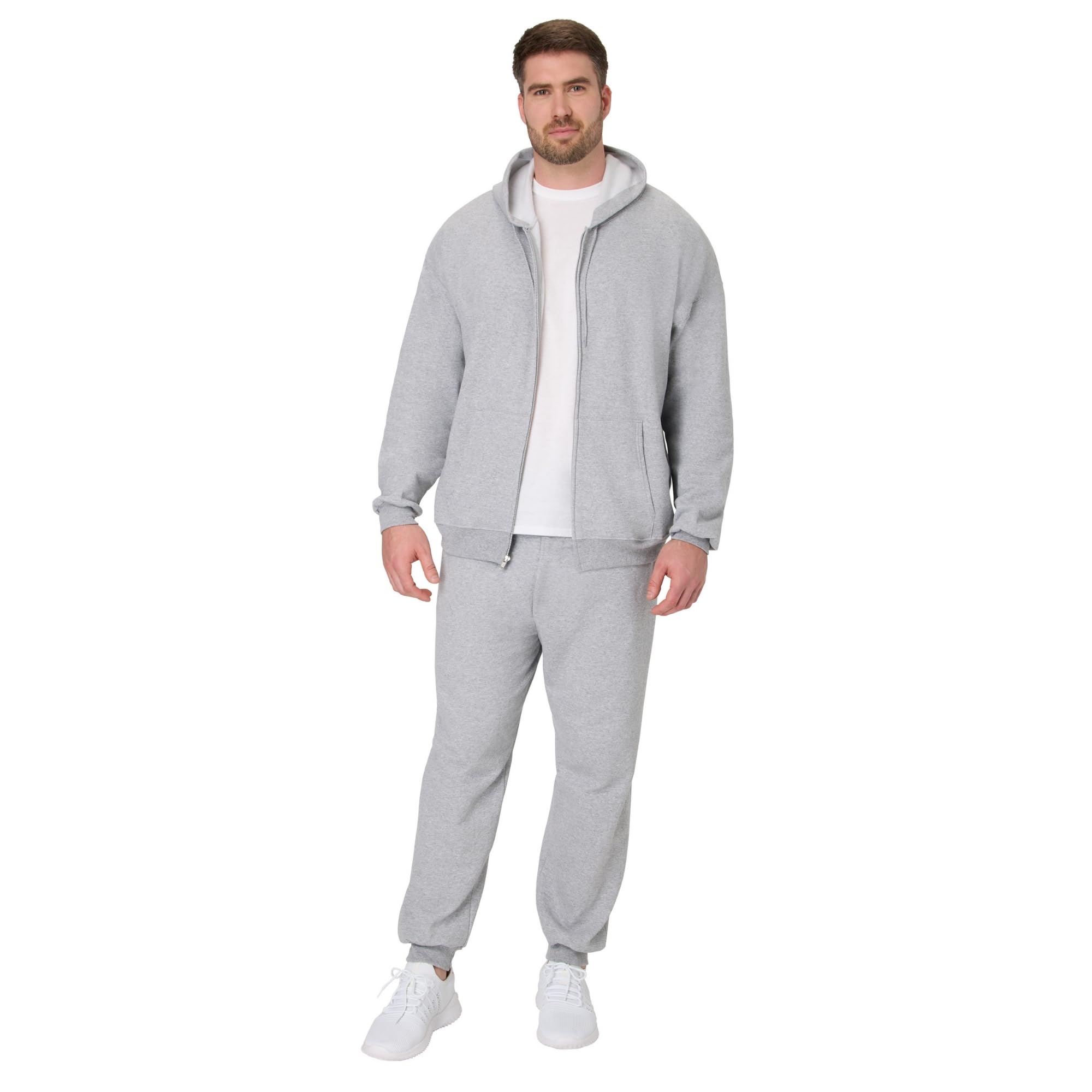 Hanes Men's Zip-up Hoodie, Ecosmart Fleece Full-zip Hoodie for Men, Hooded Sweatshirt