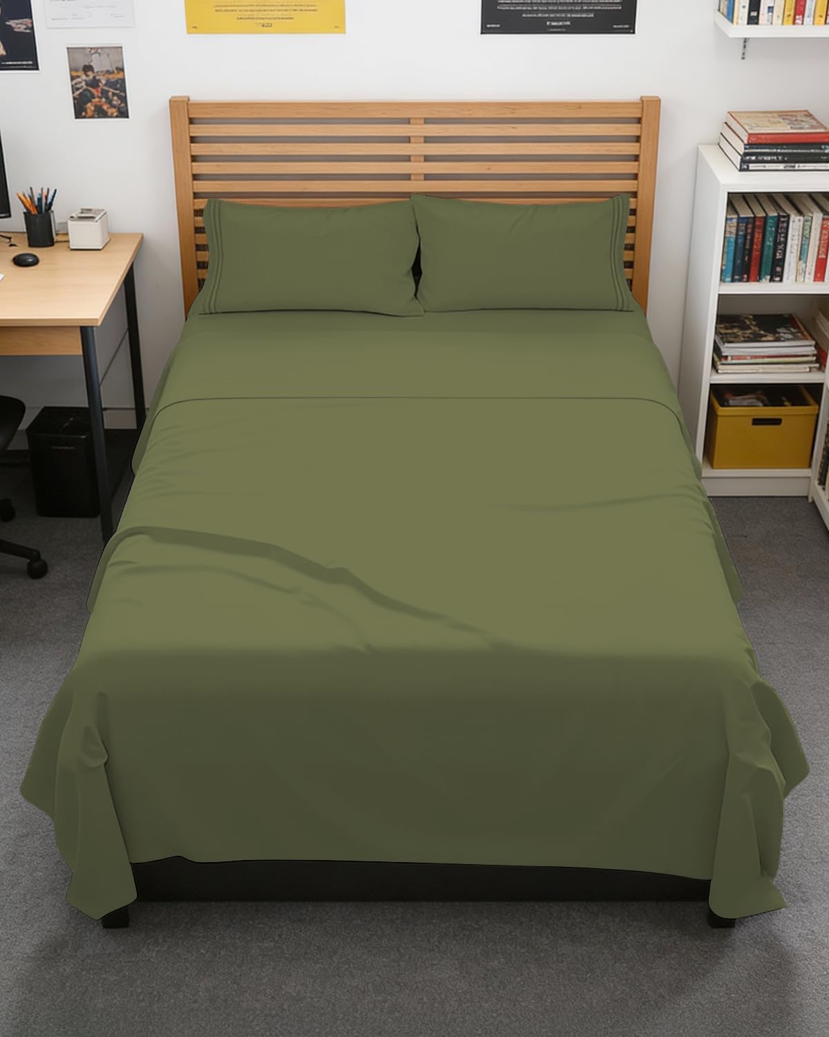 Queen Size 4 Piece Sheet Set - Comfy Breathable & Cooling Sheets - White