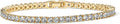 PAVOI 14K Gold Plated 3mm Cubic Zirconia Classic Tennis Bracelet | Gold Bracelets for Women | Stackable Bracelets for Women, 14K Gold Bracelets with CZ, Bracelet Stack