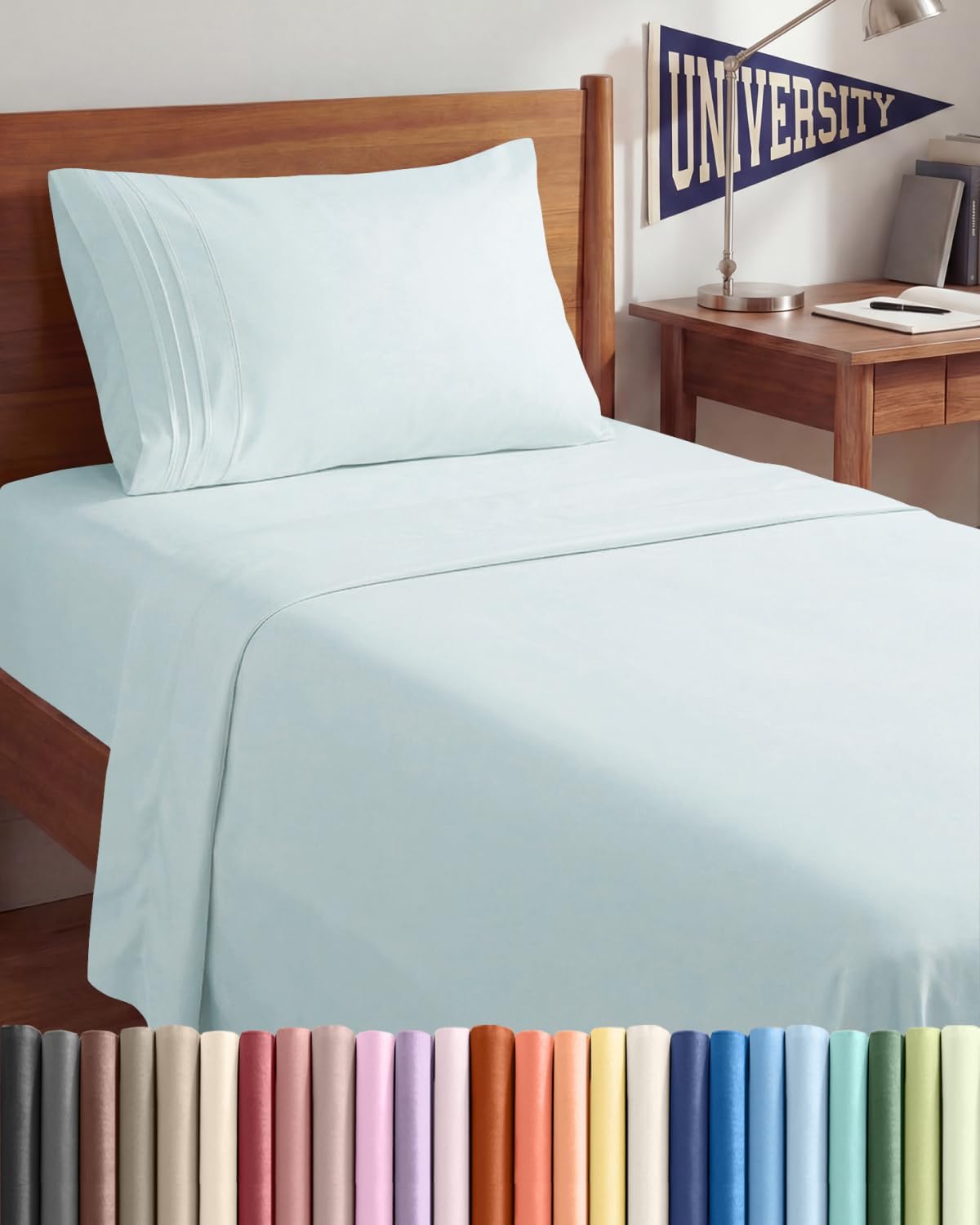 Queen Size 4 Piece Sheet Set - Comfy Breathable & Cooling Sheets - White