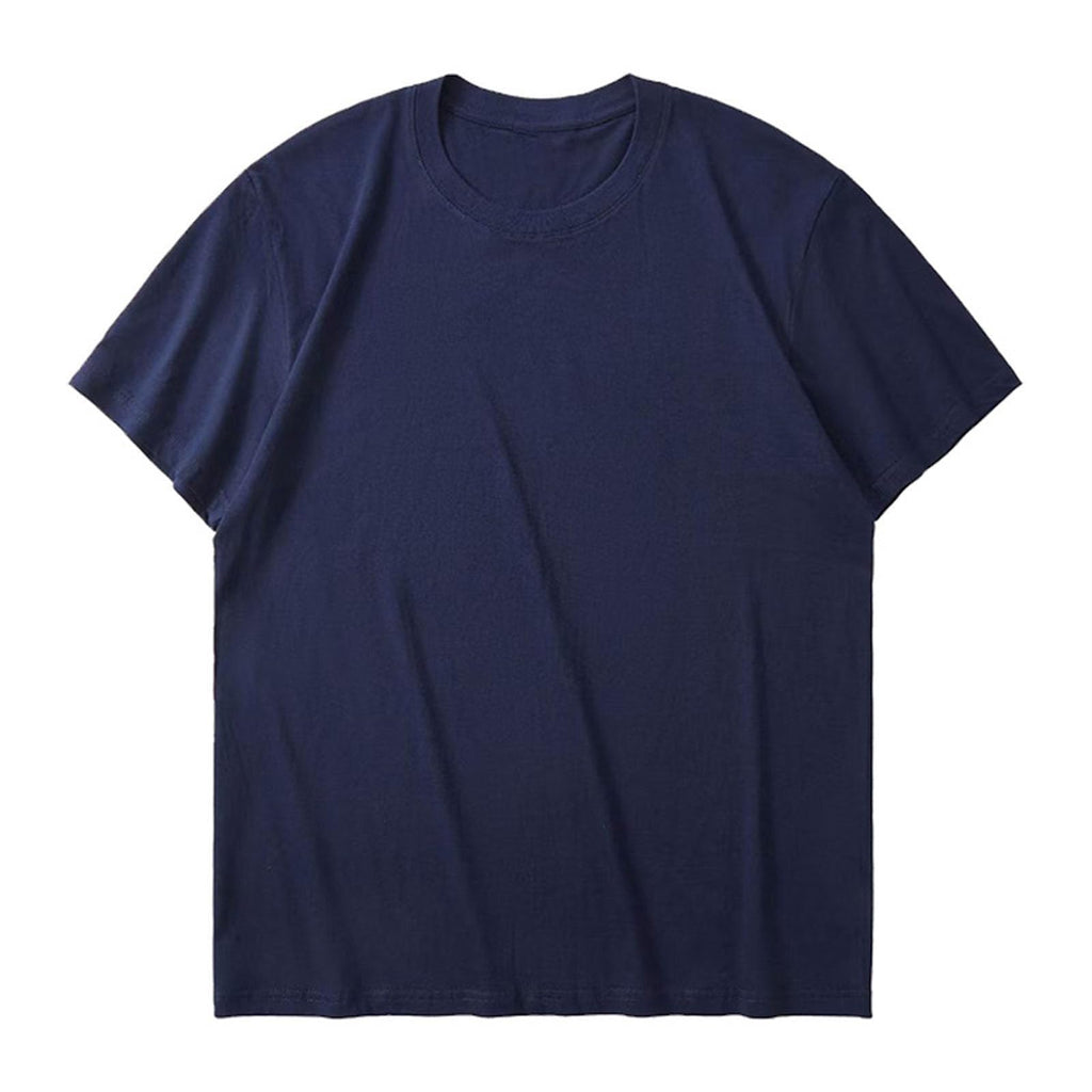 Men's Solid Crew Neck T-Shirt, Soft Cotton Tee, Regular Fit, Lightweight Casual Top for Summer Layering, Comfort