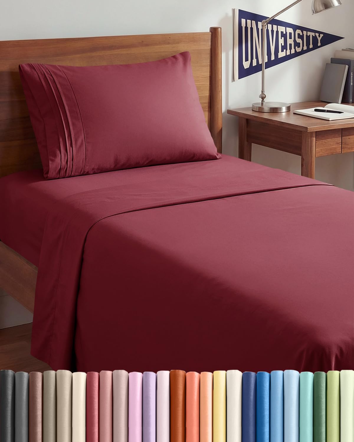 Queen Size 4 Piece Sheet Set - Comfy Breathable & Cooling Sheets - White