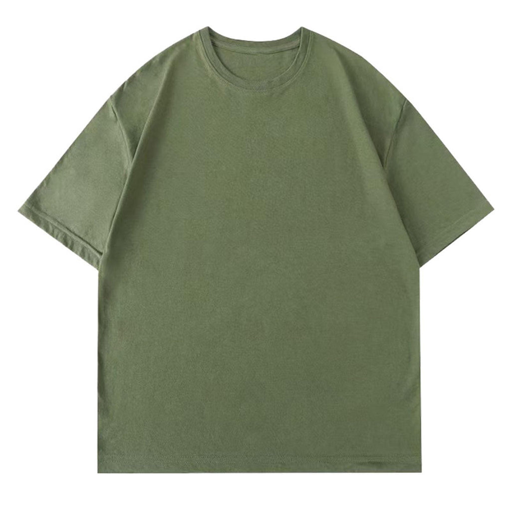 Men's Solid Crew Neck T-Shirt, Soft Cotton Tee, Regular Fit, Lightweight Casual Top for Summer Layering, Comfort