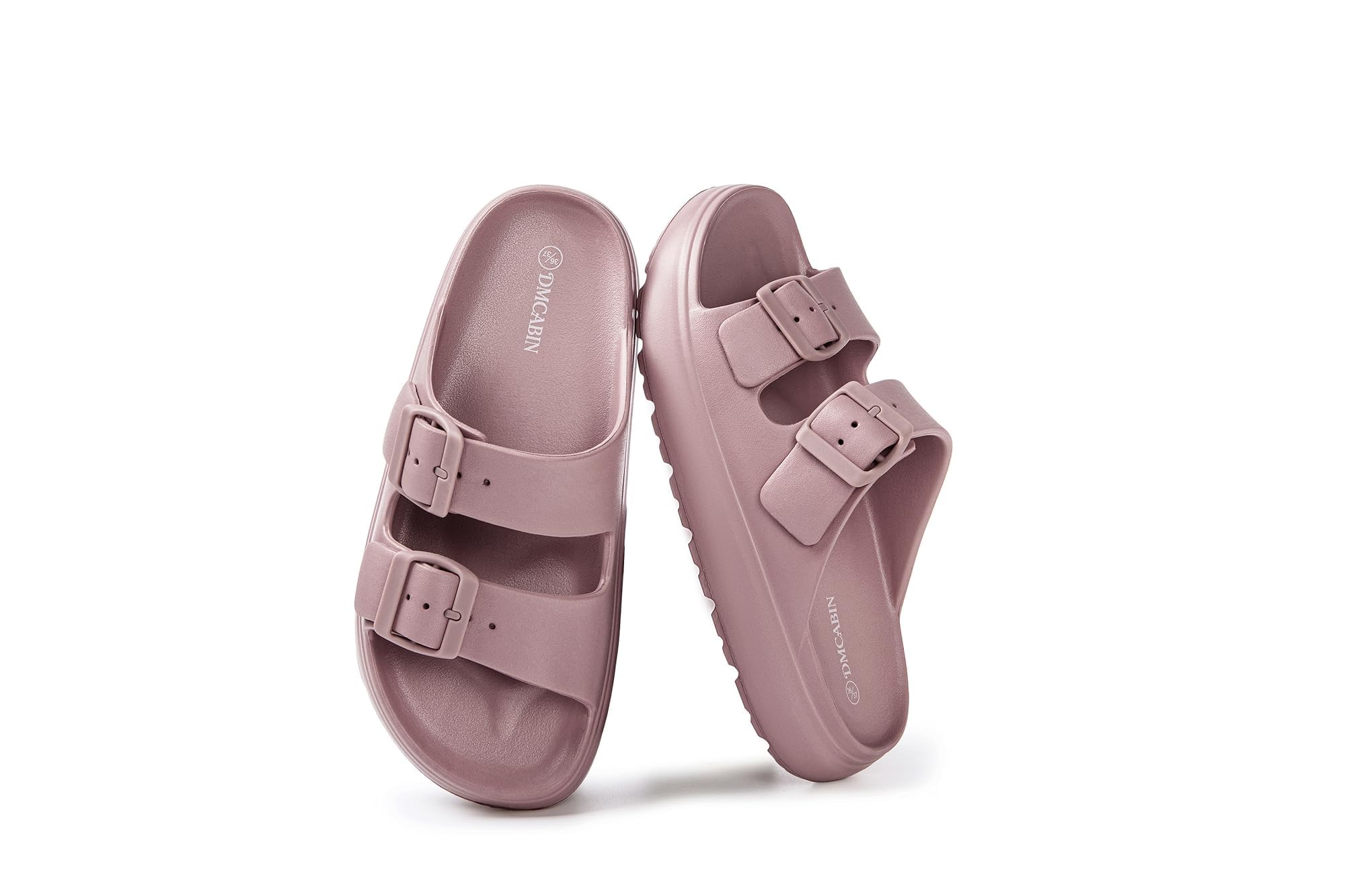 EVA Sandals for Women with Arch Support | Adjustable Double Buckle Slides | Comfortable Lightweight EVA Slide Sandals for Beach, Shower, Summer