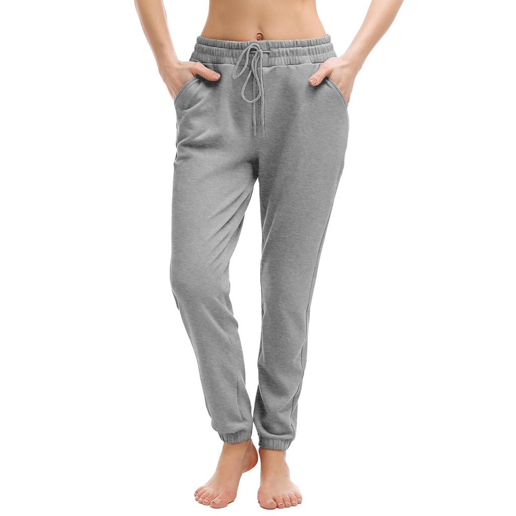 Walifrey Joggers with Pockets, Drawstring Sweatpants Women | Soft breathable fabric, Adjustable waist, 2 Deep side pockets, Cuffed ankles, Great for Lounging Jogging Workout & Gym