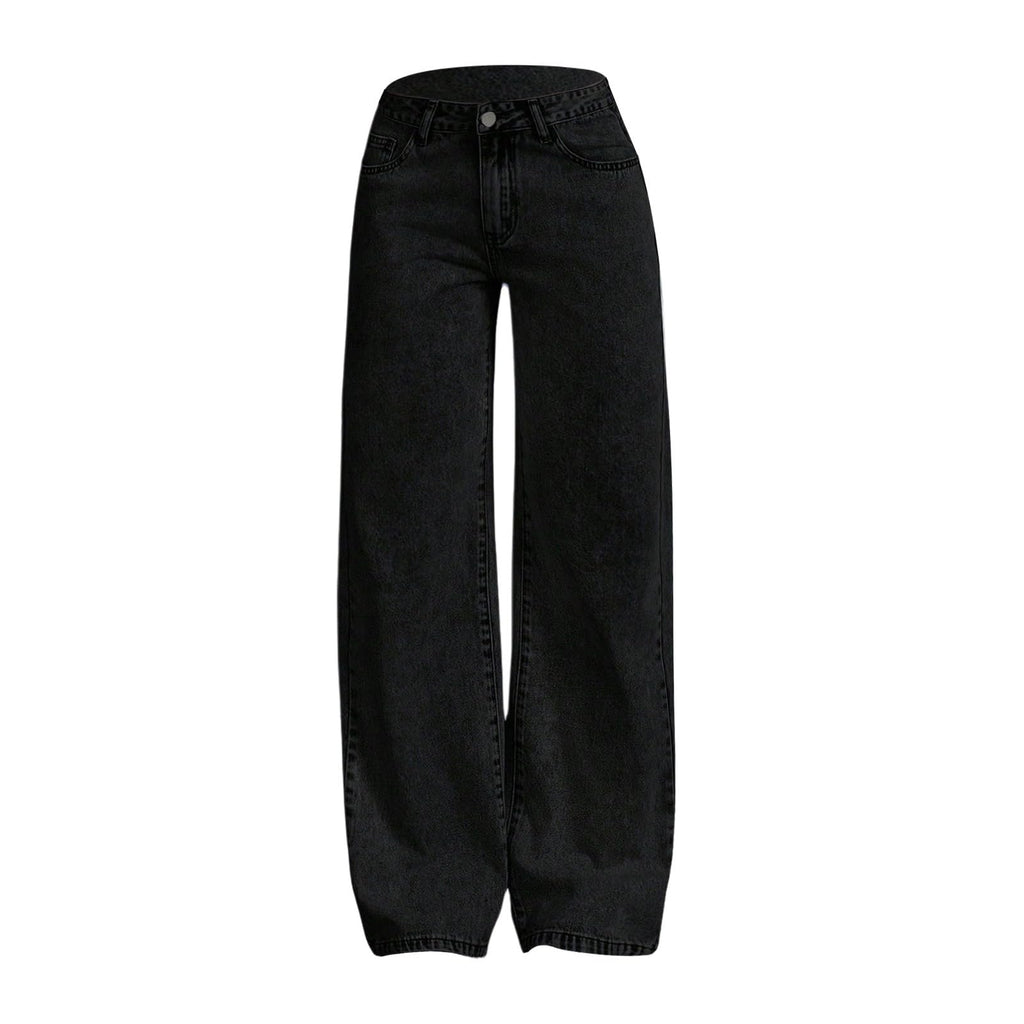 Jeans for Girls Cute Baggy Pants Wide Leg High Waisted Trousers with Pocket | Back to School Clothes Teens Outfits Bow Embroidery Wide Leg Denim Pants Y2k Tween Clothes 7-16Y