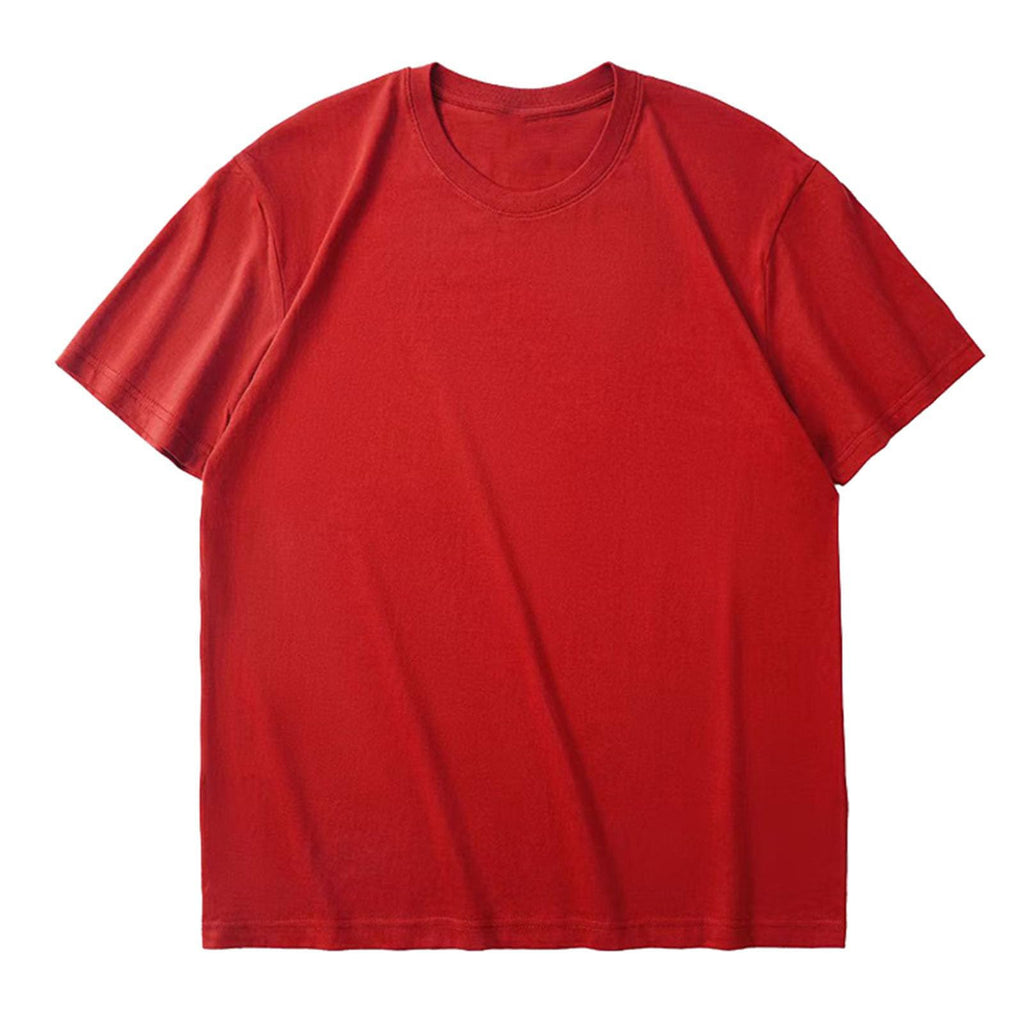Men's Solid Crew Neck T-Shirt, Soft Cotton Tee, Regular Fit, Lightweight Casual Top for Summer Layering, Comfort