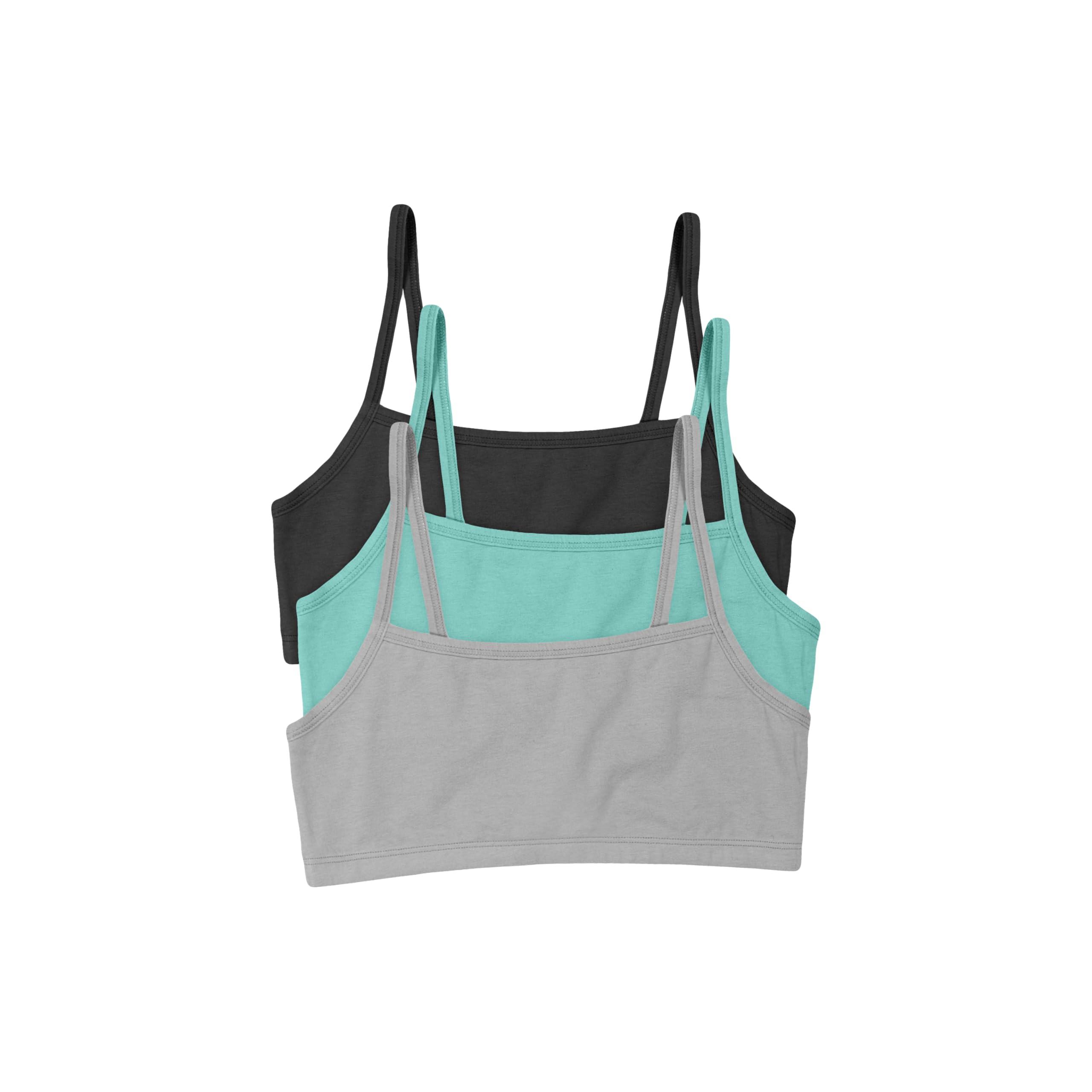Hanes Women's String Bralette Pack, 3-Pack, Cotton Sports Bralette Bras for Women, Solid or Assorted Wireless Bras