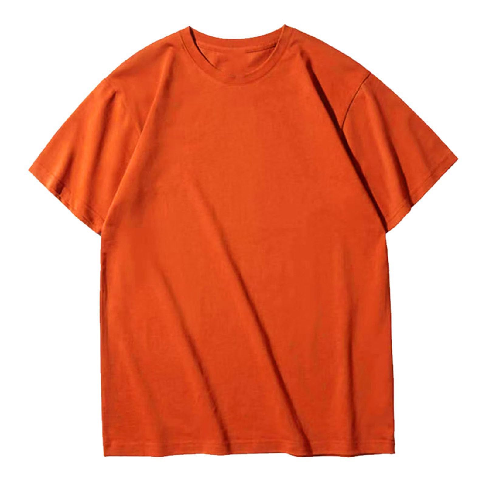 Men's Solid Crew Neck T-Shirt, Soft Cotton Tee, Regular Fit, Lightweight Casual Top for Summer Layering, Comfort