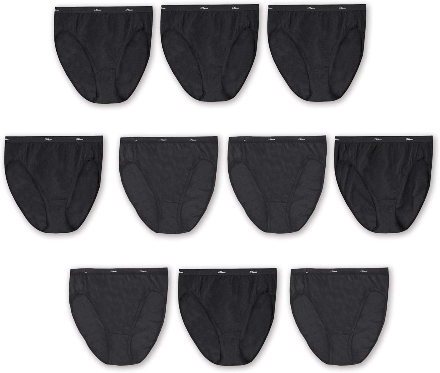 Hanes Women's Underwear Pack, 10-Pack, Full-Coverage Cotton Blend Panties, Moisture-Wicking Underwear for Women