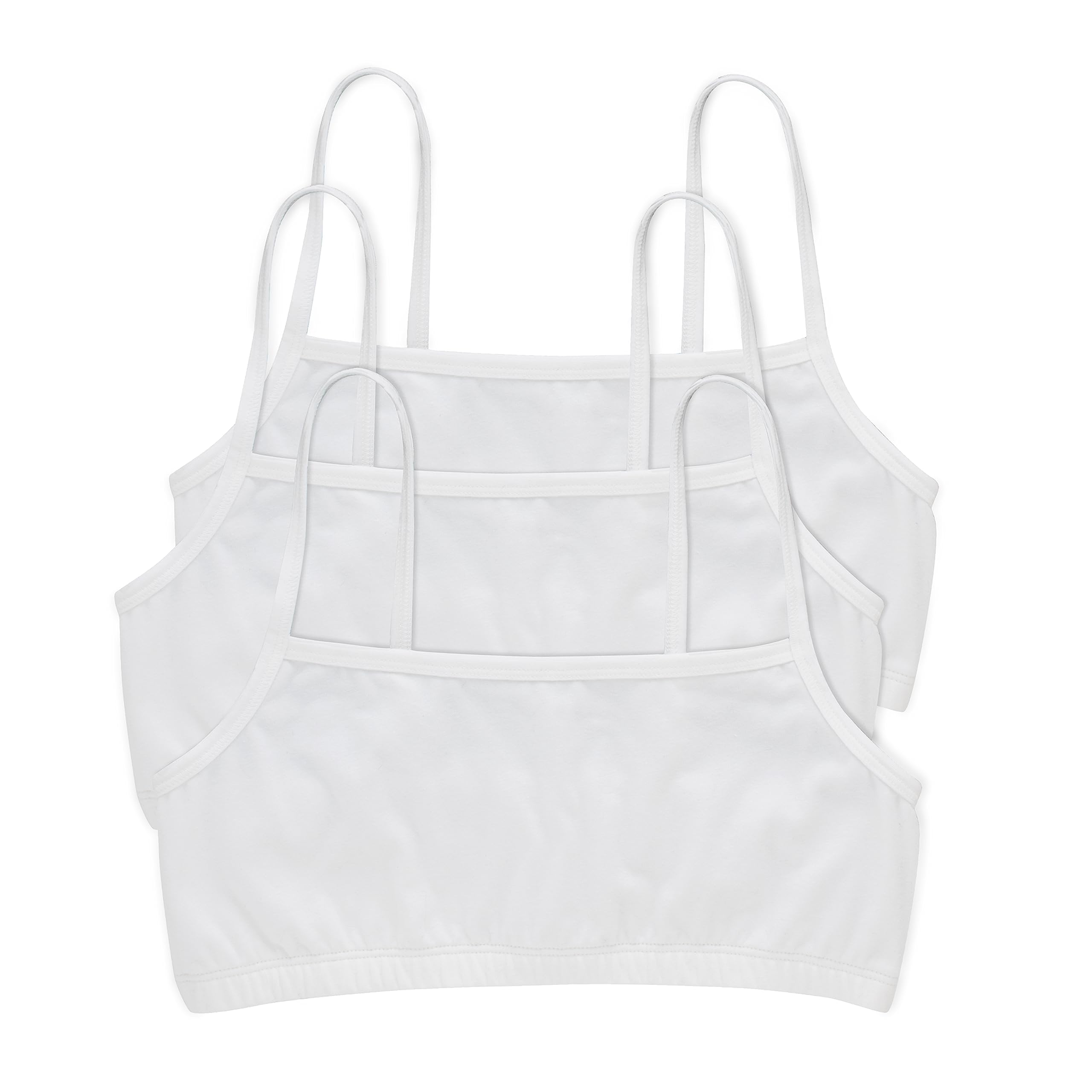 Hanes Women's String Bralette Pack, 3-Pack, Cotton Sports Bralette Bras for Women, Solid or Assorted Wireless Bras