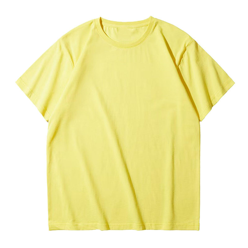 Men's Solid Crew Neck T-Shirt, Soft Cotton Tee, Regular Fit, Lightweight Casual Top for Summer Layering, Comfort