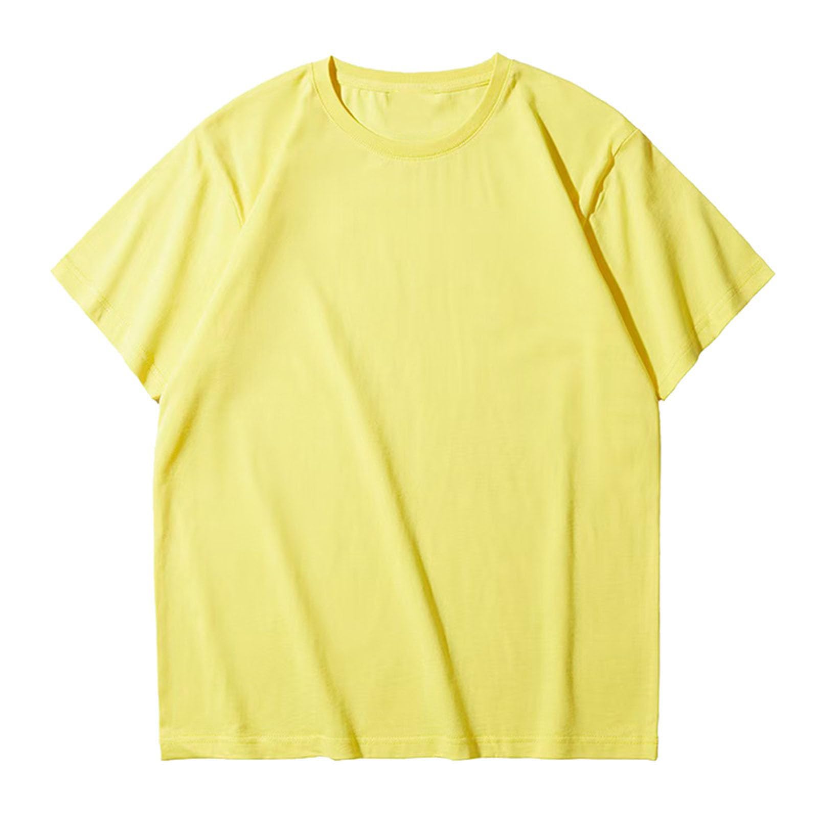 Men's Solid Crew Neck T-Shirt, Soft Cotton Tee, Regular Fit, Lightweight Casual Top for Summer Layering, Comfort