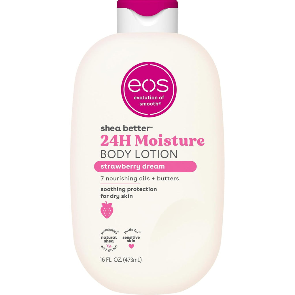 eos Shea Better Body Lotion- Strawberry Dream, with Natural Shea, 16 fl oz