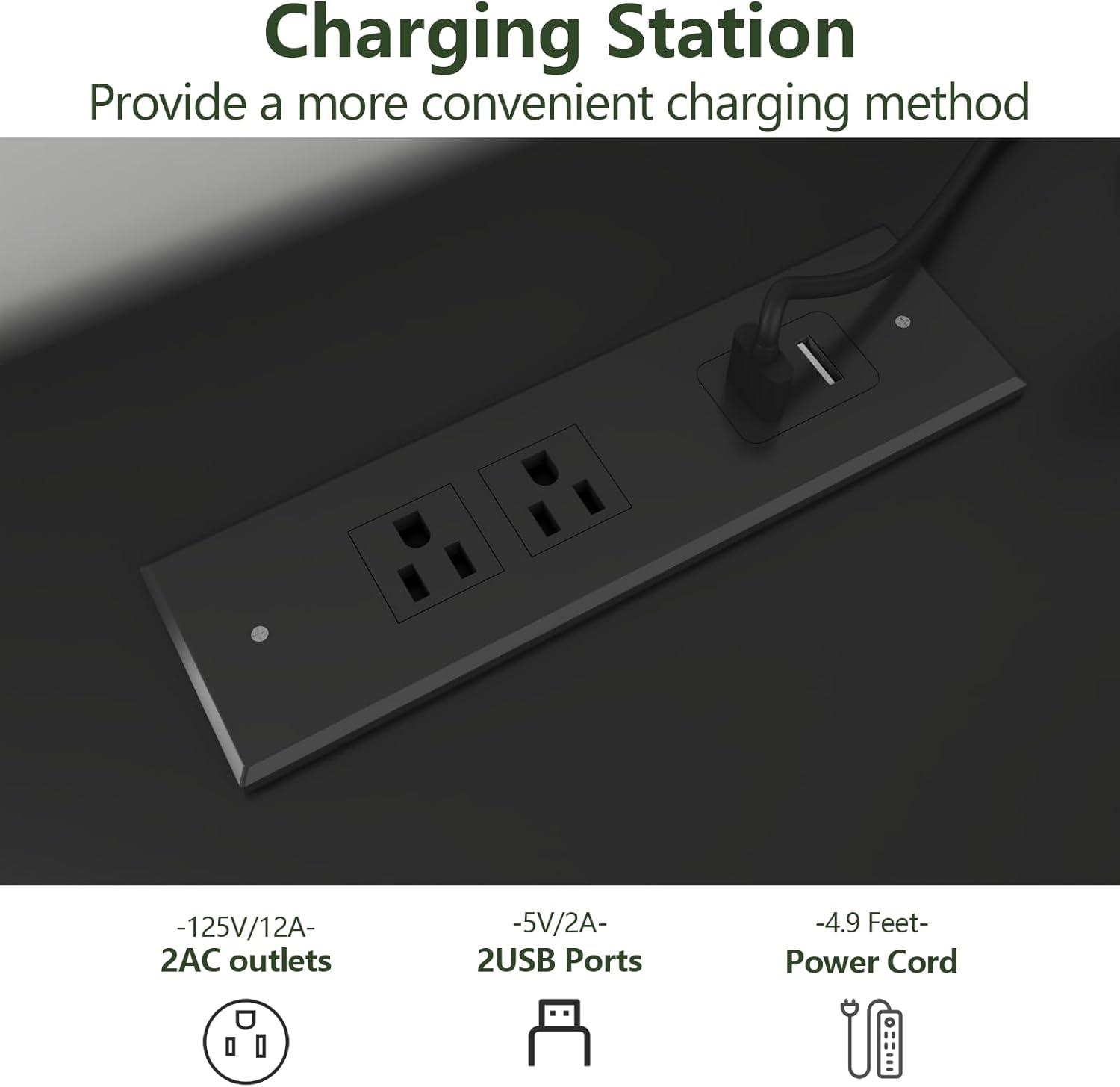 Gyfimoie 6 Drawer Dresser with Power Outlet, Dresser with LED Light | Modern Chest of Drawers for Closet, Wide Drawer Organizer Cabinet for Bedroom,Living Room