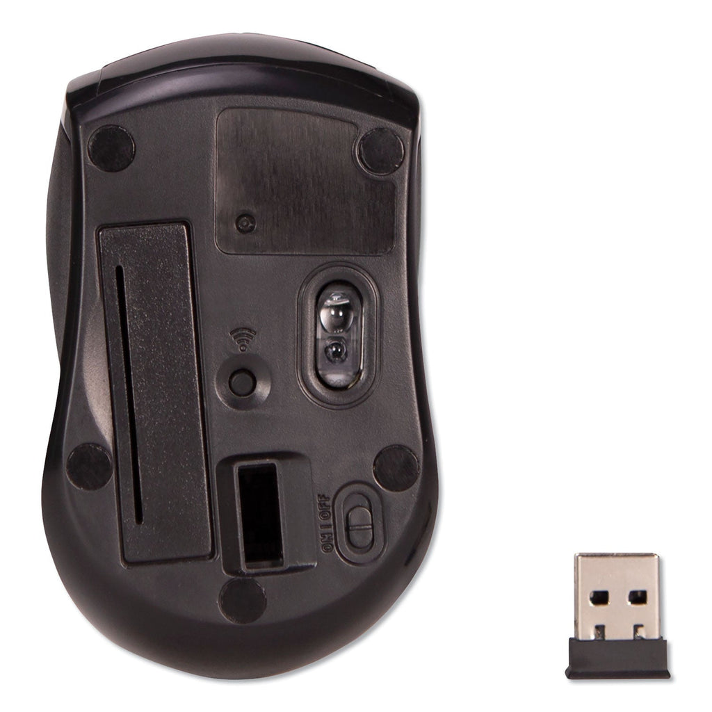 Innovera Compact Mouse, 2.4 GHz Frequency/26 ft Wireless Range, Left/Right Hand Use, Black