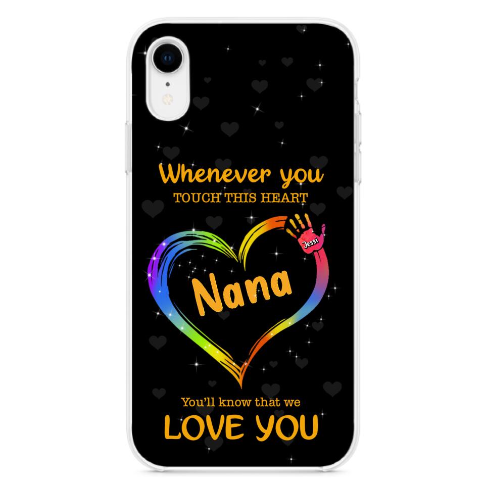 Personalized Phone Case - Whenever You Touch This Heart, You'll Know That We Love You - Case For Iphone and Samsung