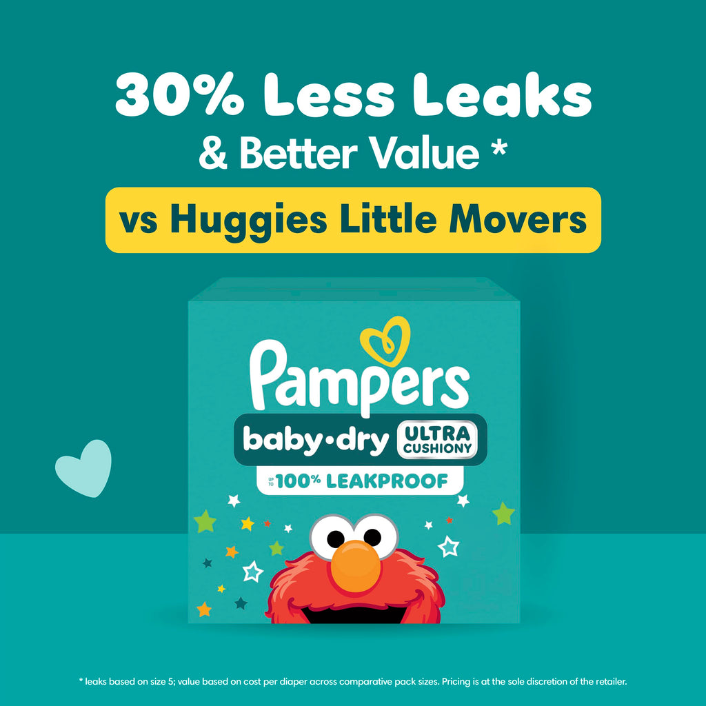 Pampers Diapers - Baby Dry - Size 3, 104 Count, Absorbent Disposable Infant Diaper (Packaging May Vary)