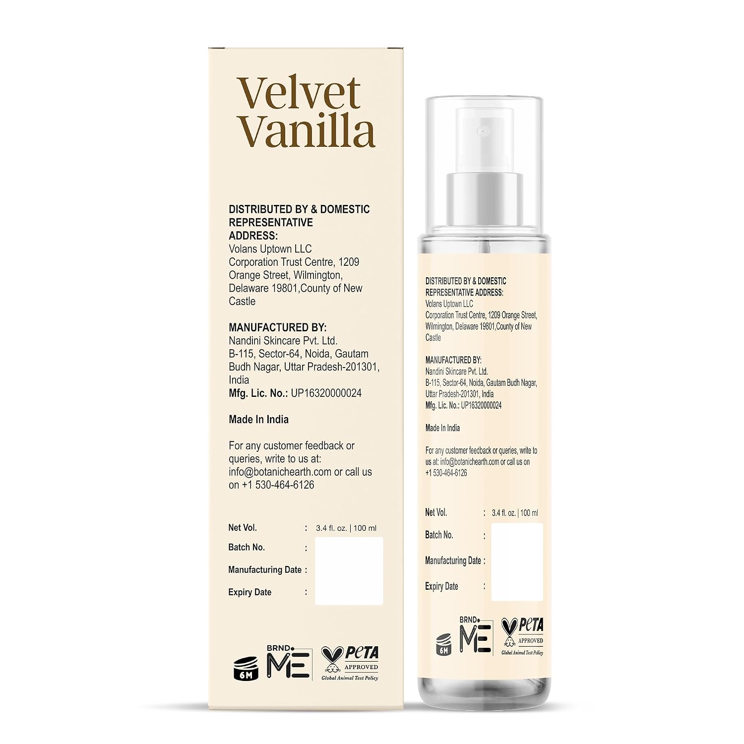 Botanic Hearth Vanilla Hair Perfume & Body Mist- 3.4 Fl oz | Long-Lasting Hair Deodorizer & Body Scent, Alcohol-Free Fragrance Hair Spray Everyday Wear, All Day Freshness for Women & Men