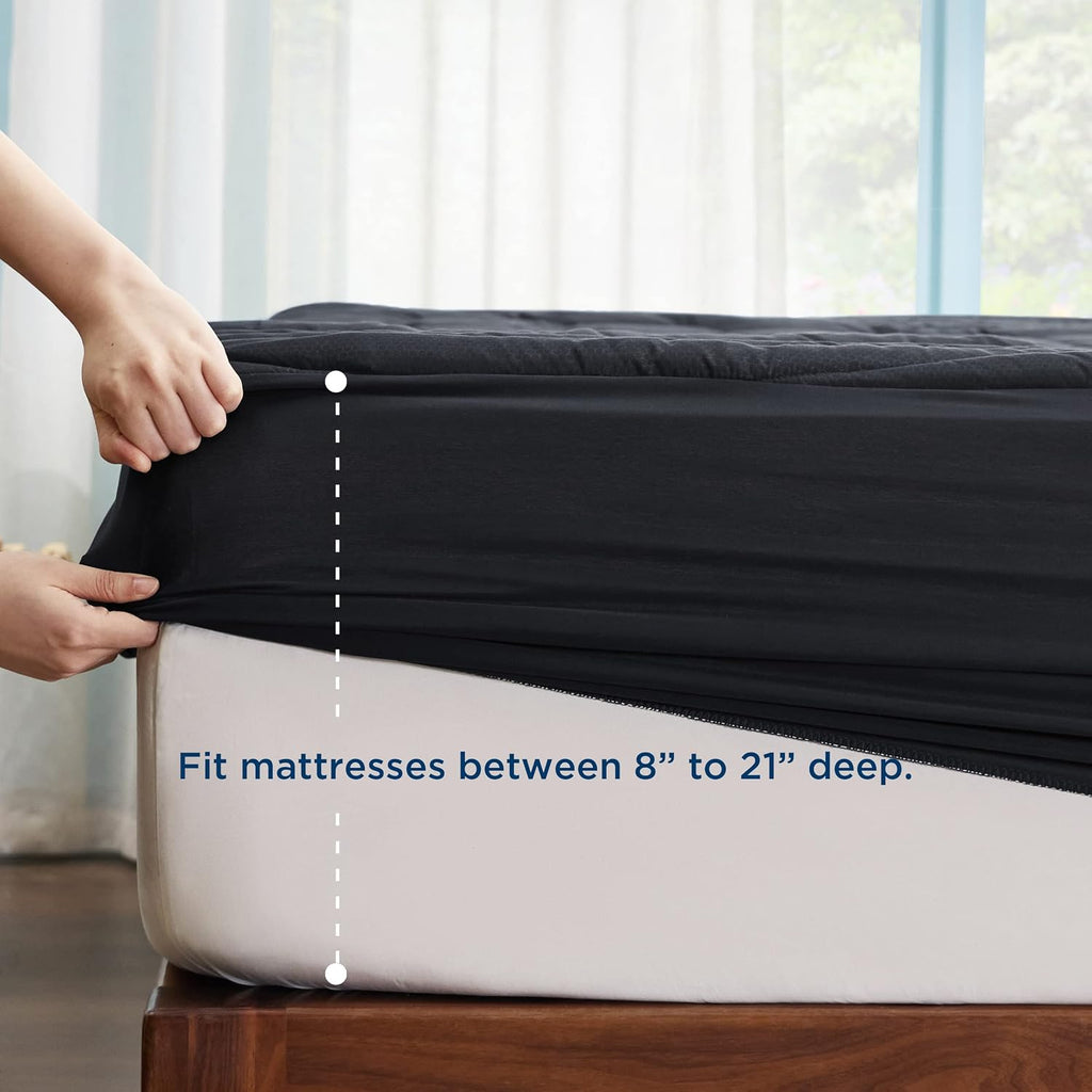 Bedsure Twin XL Mattress Pad - Soft Mattress Topper for College Dorm Room Essentials, Extra Long Twin Quilted Fitted Bed Cover Protector with 8-21 Inches Deep Pocket, Washable, White, 39x80 Inches