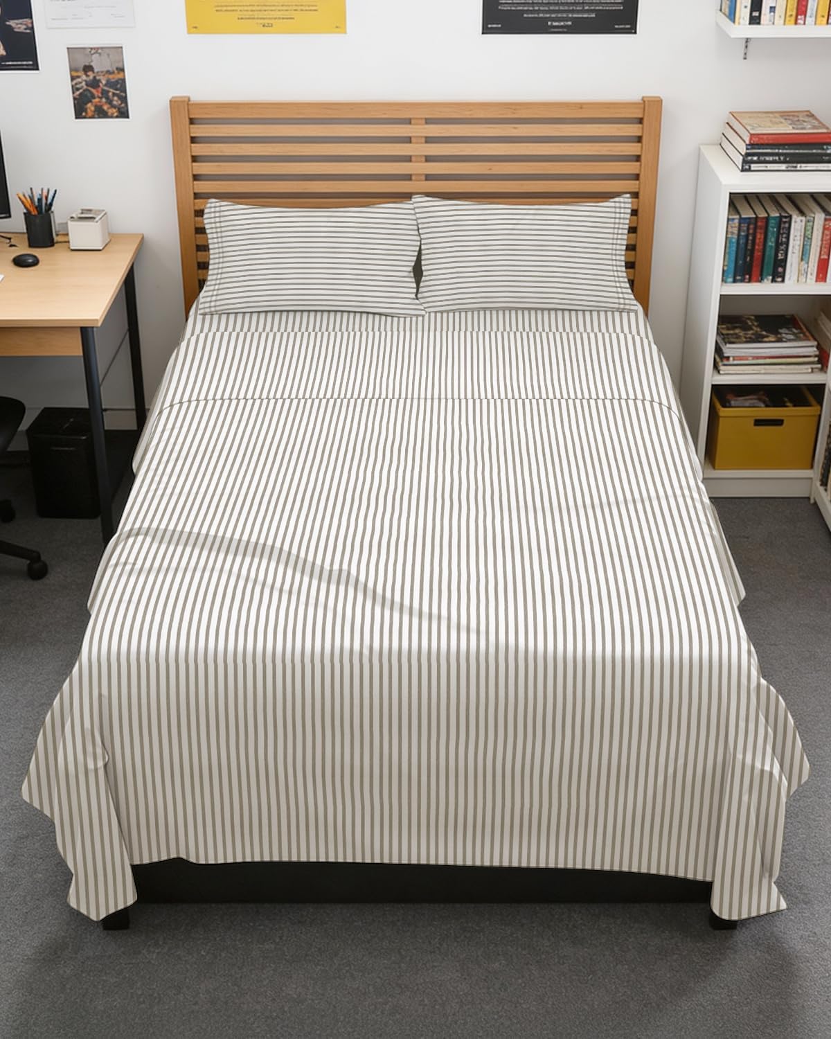 Queen Size 4 Piece Sheet Set - Comfy Breathable & Cooling Sheets - White
