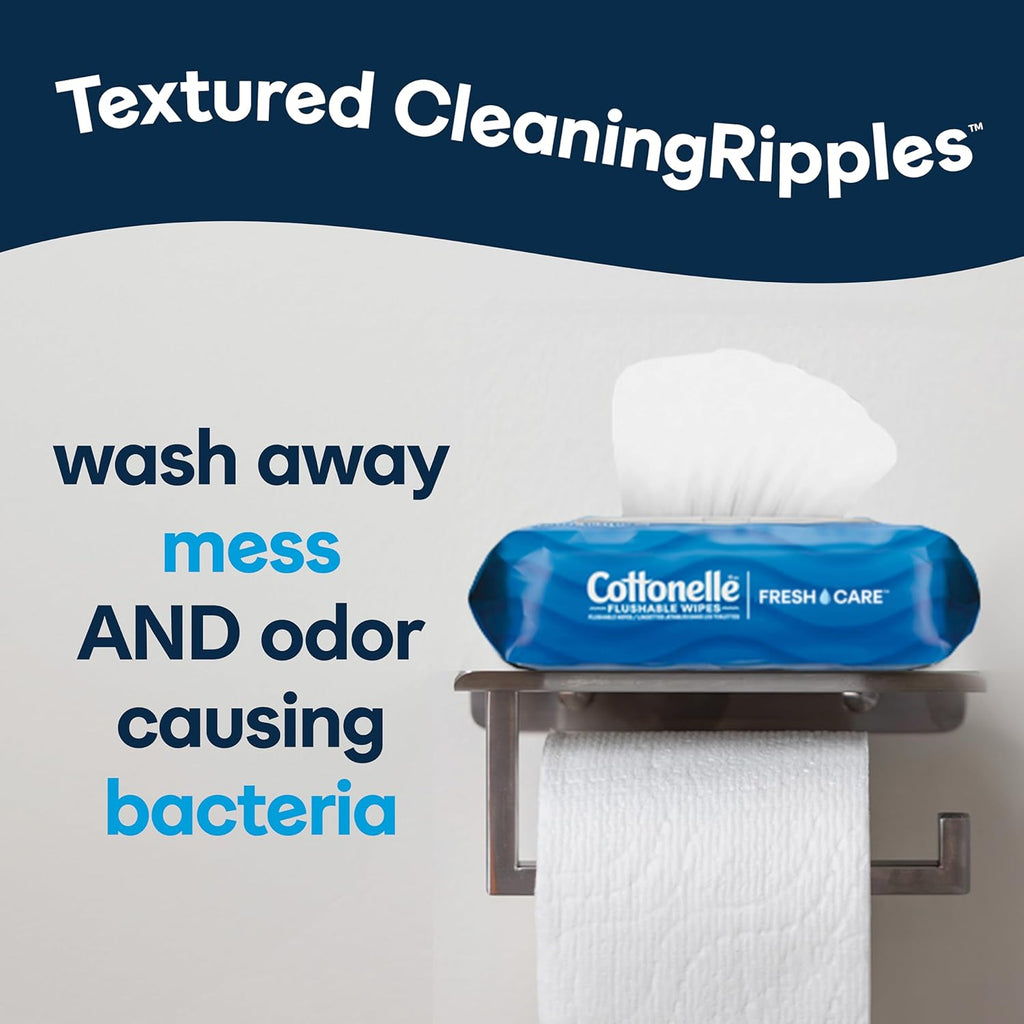 Cottonelle Fresh Feel Flushable Wipes, 8 Packs, 42 Wipes per Pack