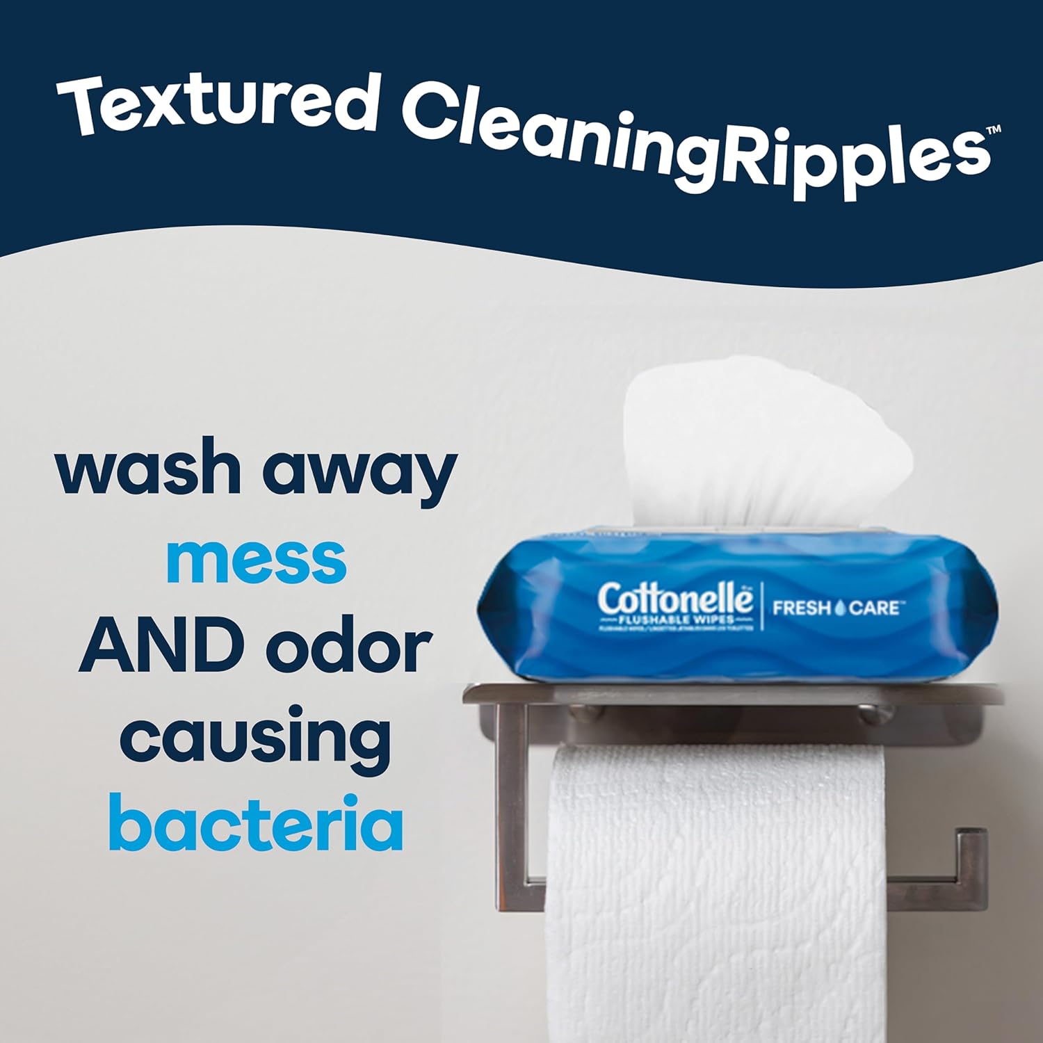 Cottonelle Fresh Feel Flushable Wipes, 8 Packs, 42 Wipes per Pack