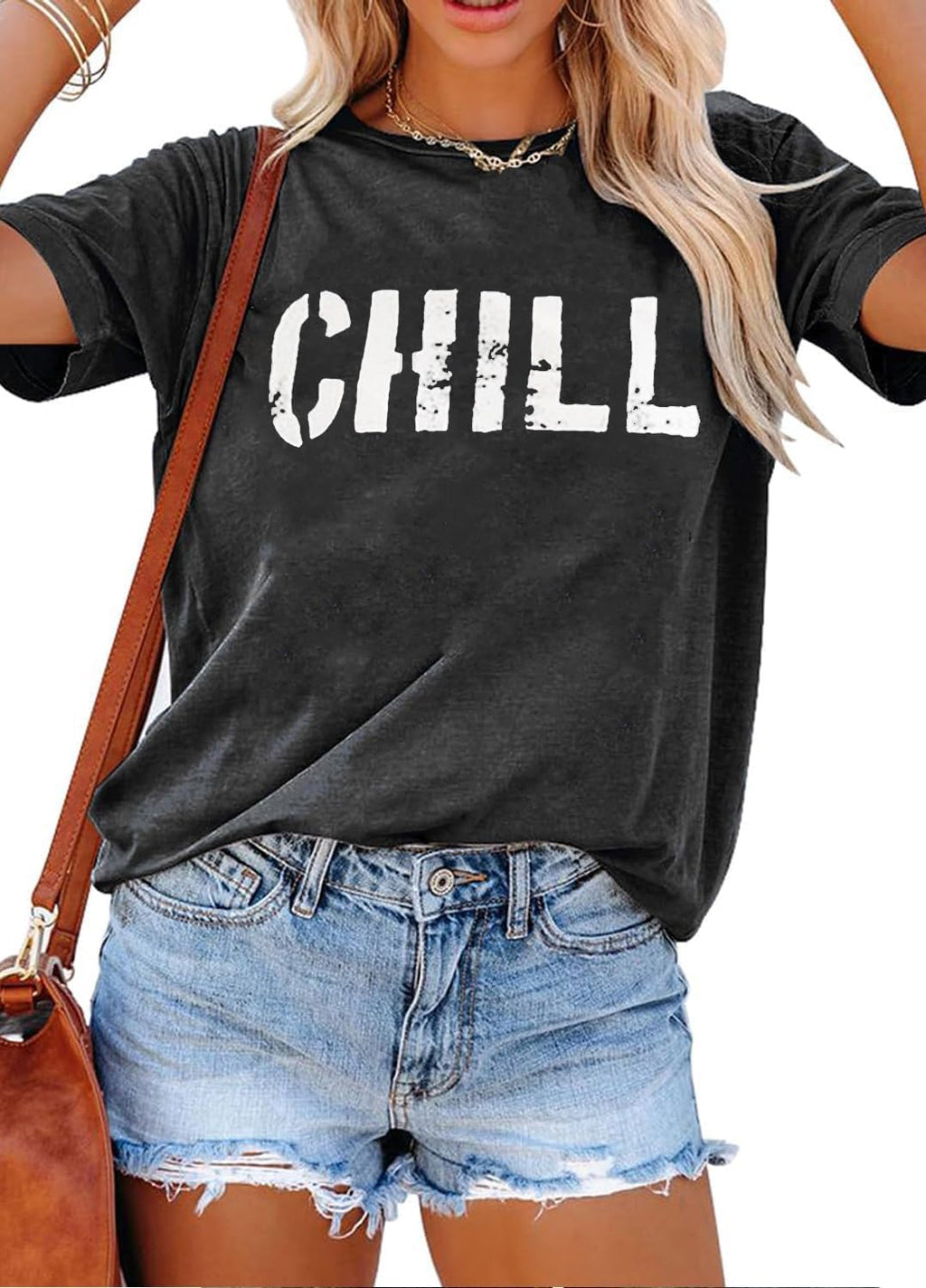 YEXIPO Womens Graphic Tees Short Sleeve Summer Tops Casual Cute T Shirts | Funny Letter Print, Crew Neck, Loose Fit