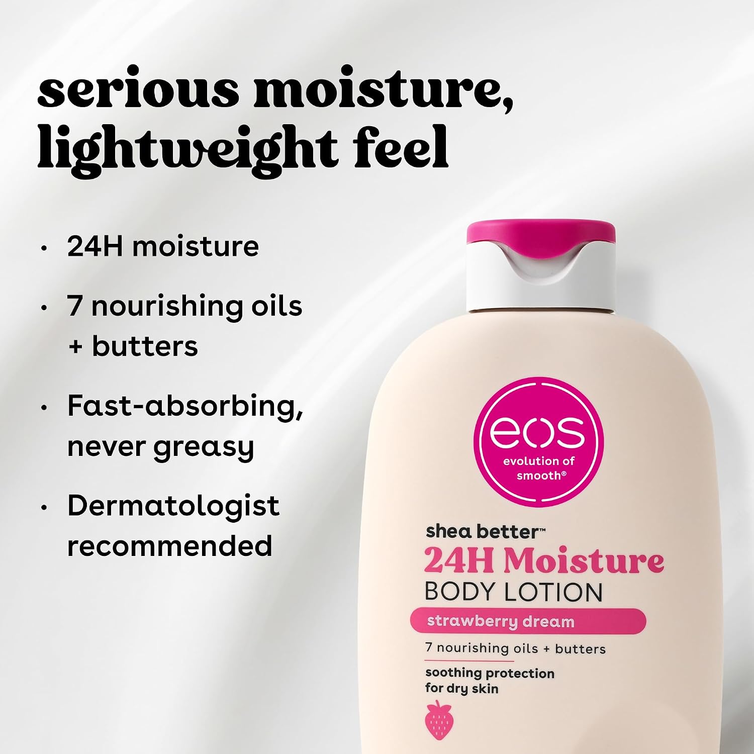 eos Shea Better Body Lotion- Strawberry Dream, with Natural Shea, 16 fl oz