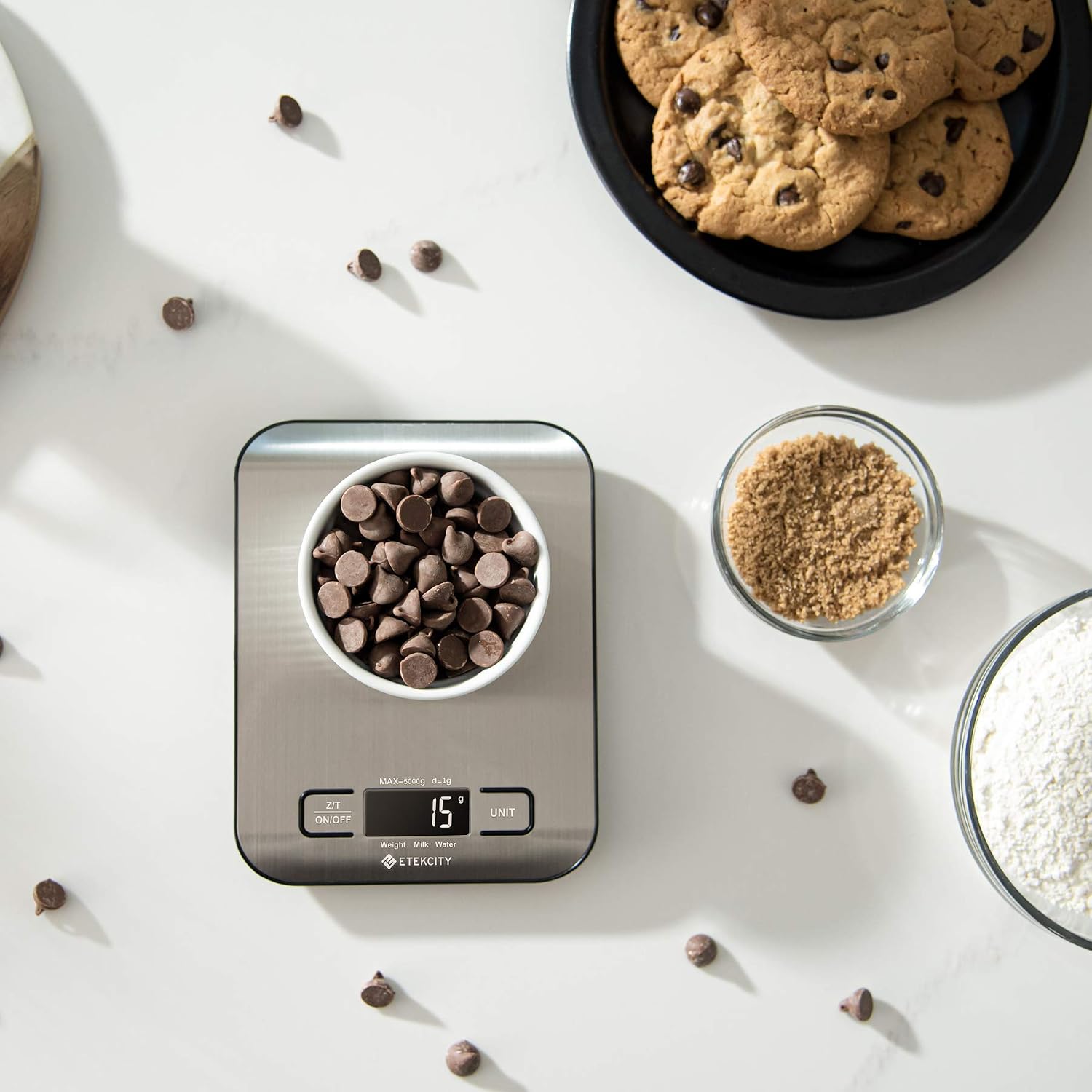 Etekcity Food Kitchen Scale, Digital Grams and Ounces, 11lb | Tare function, ideal for baking, weight loss, keto, meal prep, packages, liquids and jewelry, 304 Stainless Steel