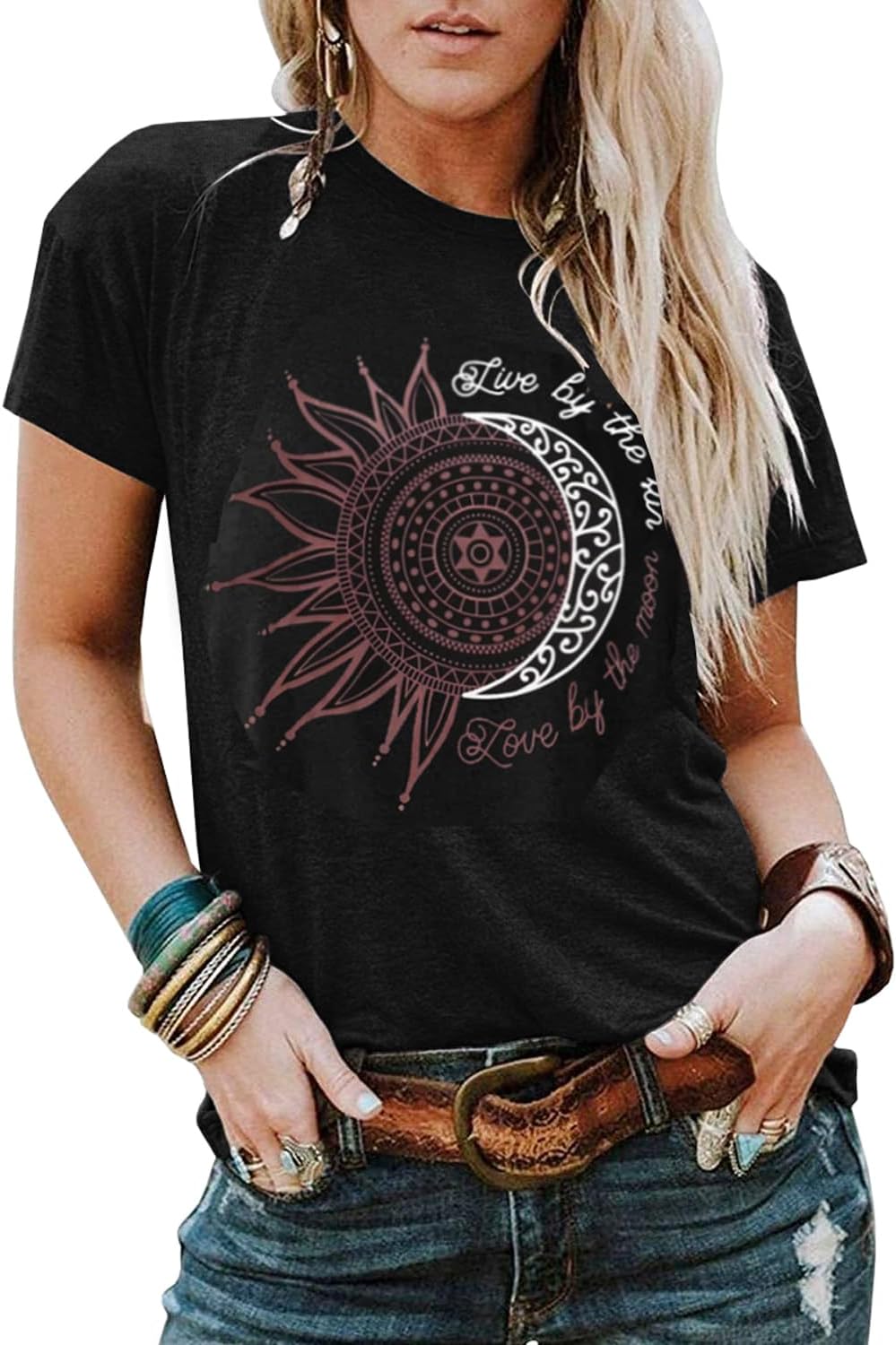 YEXIPO Womens Graphic Tees Short Sleeve Summer Tops Casual Cute T Shirts | Funny Letter Print, Crew Neck, Loose Fit