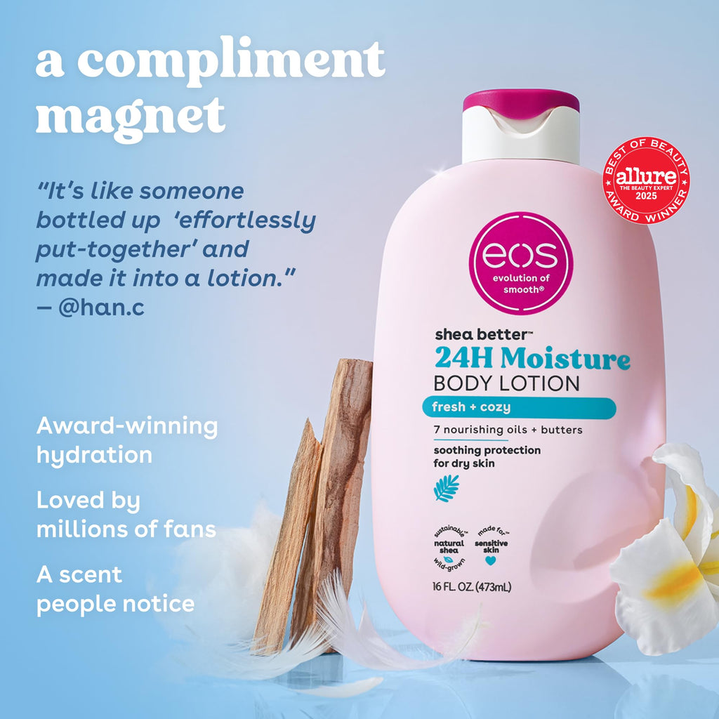 eos Shea Better Body Lotion- Strawberry Dream, with Natural Shea, 16 fl oz