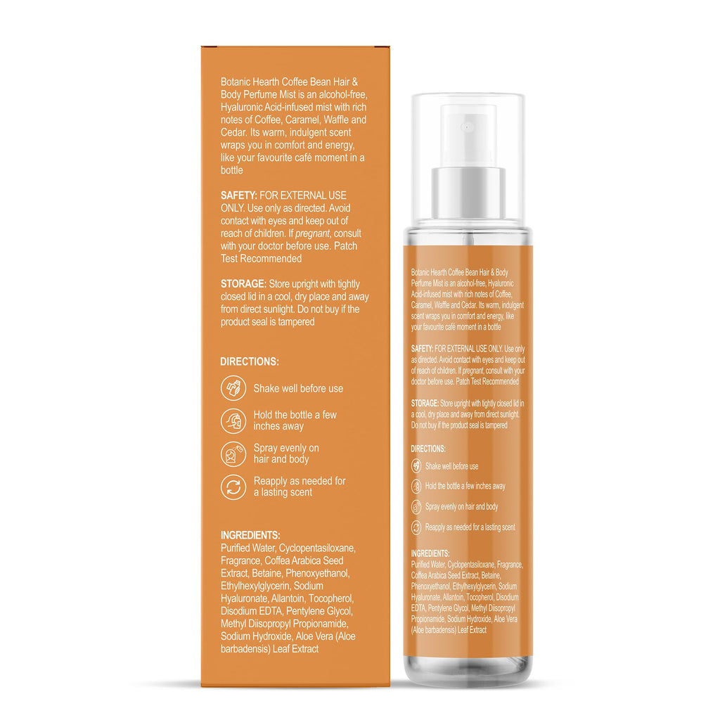 Botanic Hearth Vanilla Hair Perfume & Body Mist- 3.4 Fl oz | Long-Lasting Hair Deodorizer & Body Scent, Alcohol-Free Fragrance Hair Spray Everyday Wear, All Day Freshness for Women & Men