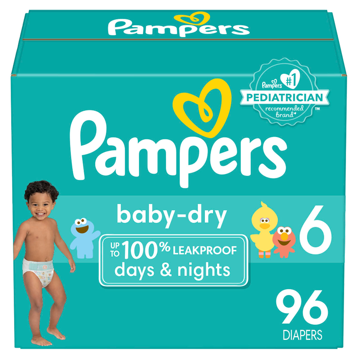 Pampers Diapers - Baby Dry - Size 3, 104 Count, Absorbent Disposable Infant Diaper (Packaging May Vary)