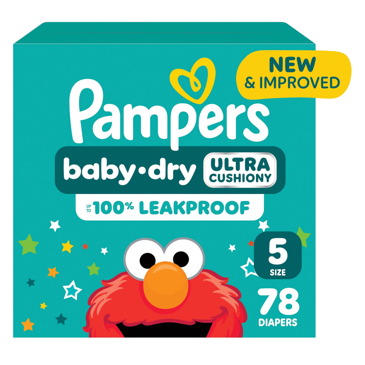 Pampers Diapers - Baby Dry - Size 3, 104 Count, Absorbent Disposable Infant Diaper (Packaging May Vary)