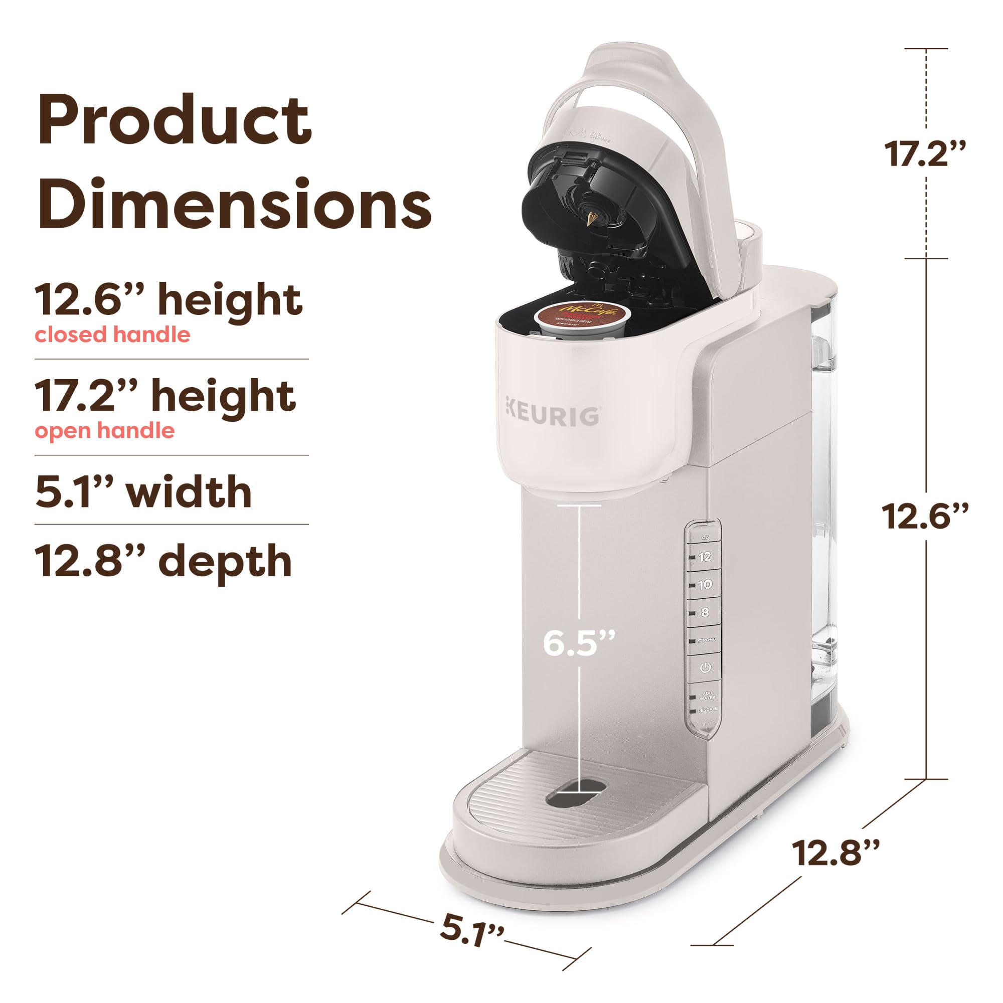 Keurig K-Express Single Serve K-Cup Pod Coffee Maker, 3 Brew Sizes, Strong Button Feature, 42oz Removable Reservoir, Black | 3 Brew Sizes, Strong Button Feature, Removable Reservoir