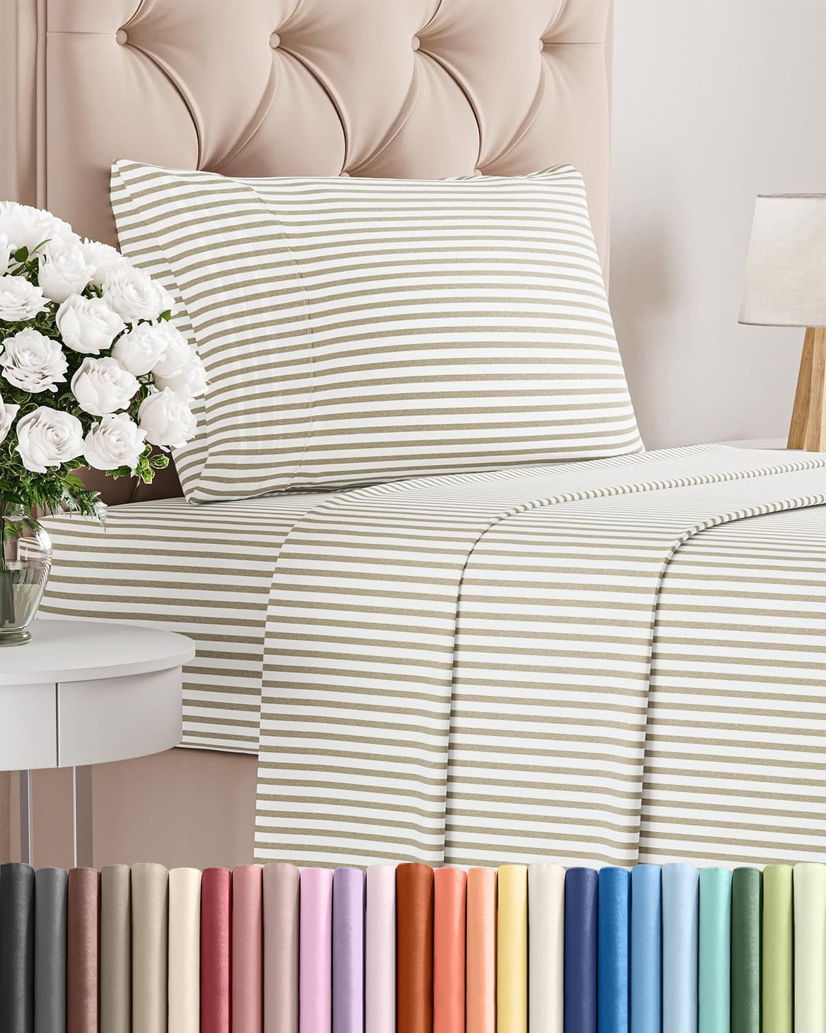 Queen Size 4 Piece Sheet Set - Comfy Breathable & Cooling Sheets - White