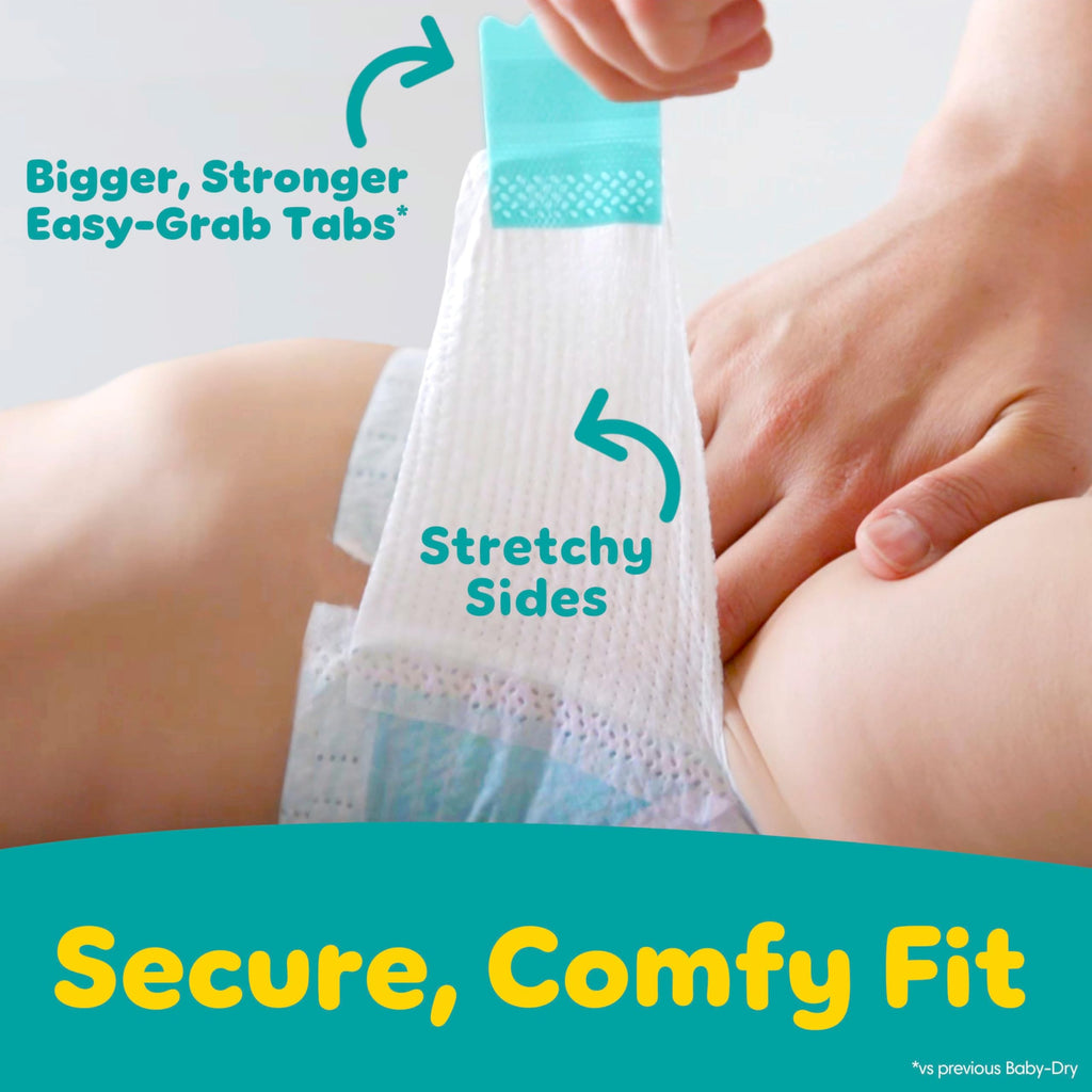 Pampers Diapers - Baby Dry - Size 3, 104 Count, Absorbent Disposable Infant Diaper (Packaging May Vary)